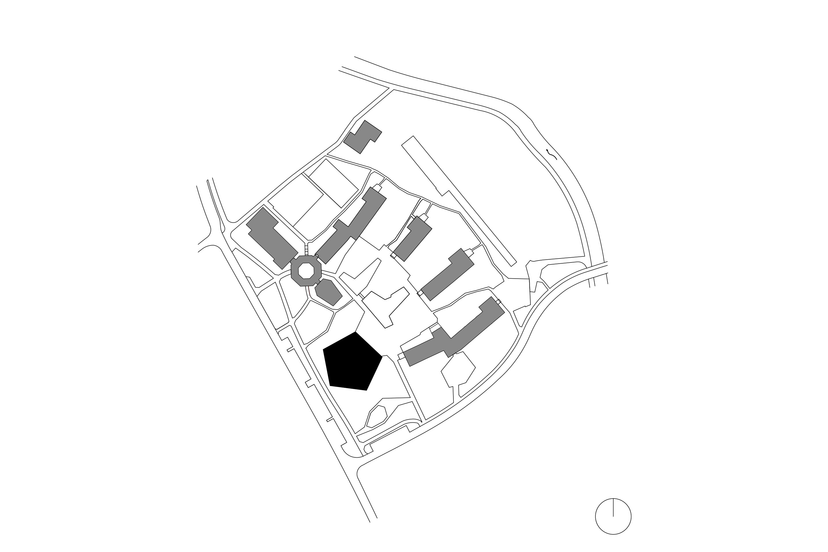 Schulhaus Halden: Der frei stehende Neubau ergänzt eine bestehende Schulanlage. Situation.