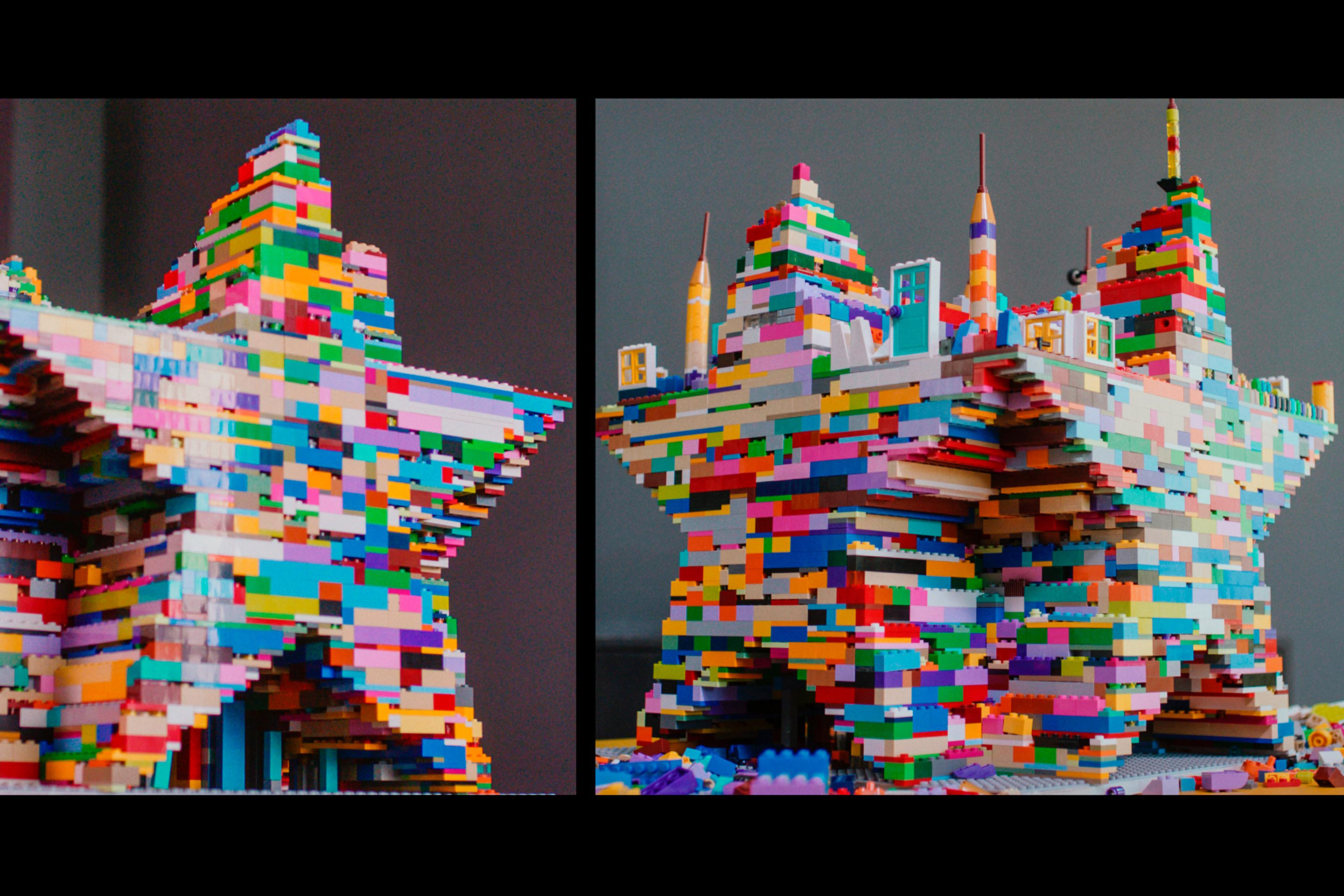 Lego «Rebuild the World». Der Schwarze Stern von Afrika, frei und in Farbe interpretiert von Pritzker-Preisträger  Sir David Adjaye und Kindern aus einem Waisenhaus in Ghana.