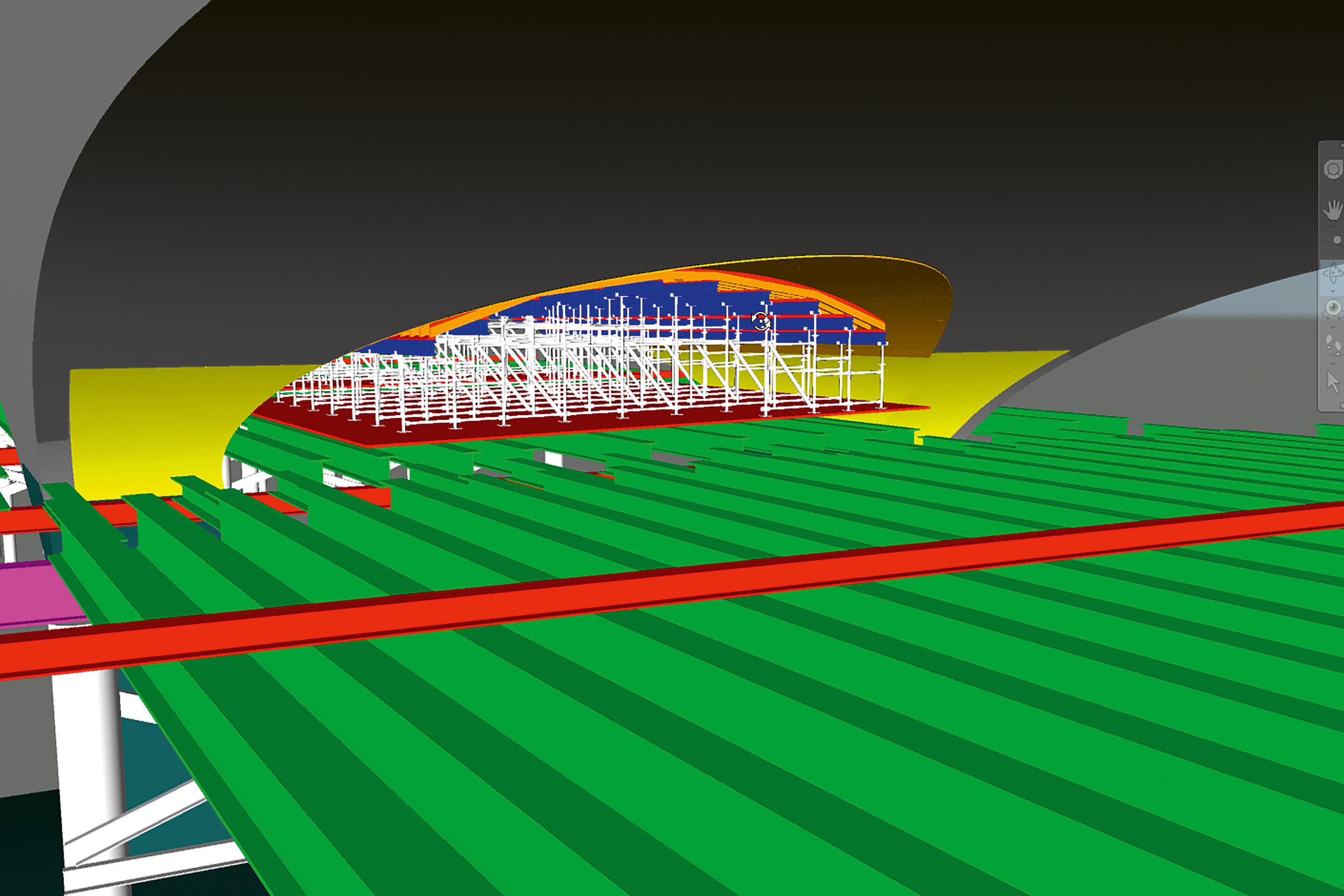 Die gesamte Schalungsplanung erfolgte in einem attributierten 3-D-Modell.