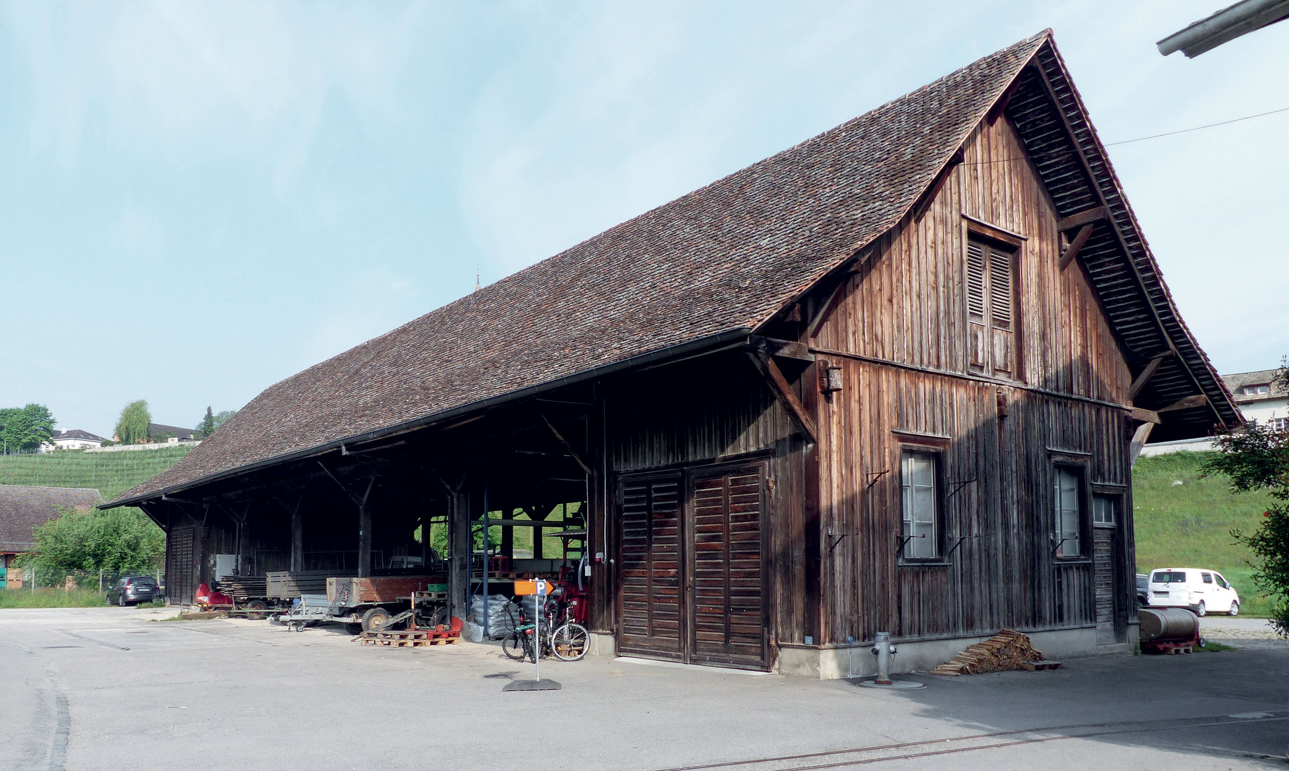 Toujours debout, la grange a 102 ans mais est faite d’éléments qui ont 212 ans (Jan Brütting, EPFL)