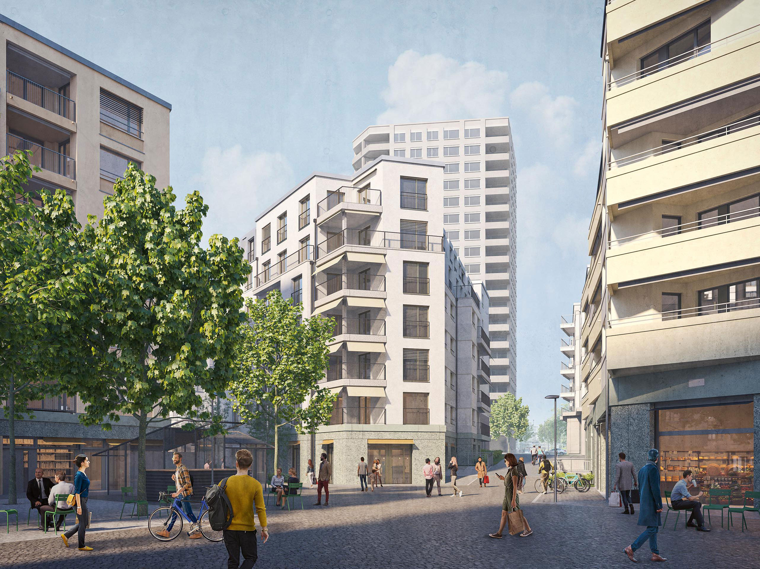 Im Glasi-Quartier in Bülach ZH entsteht eine Nachbarschaft mit 595 Wohnungen, Läden, Büros und Restaurants.