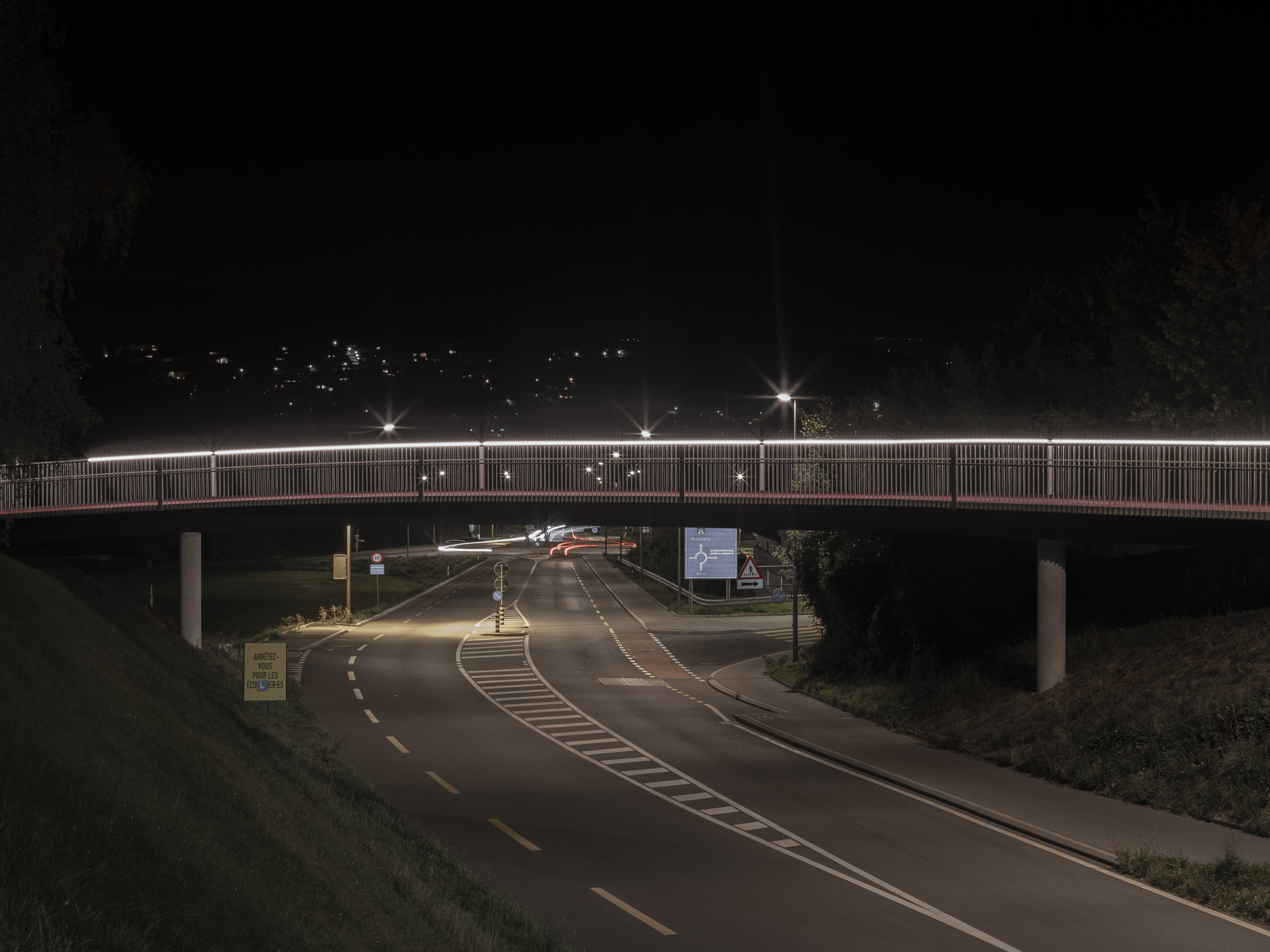 Passerelle sur la route de la Pierre, Commune d'Ecublens, INGPHI