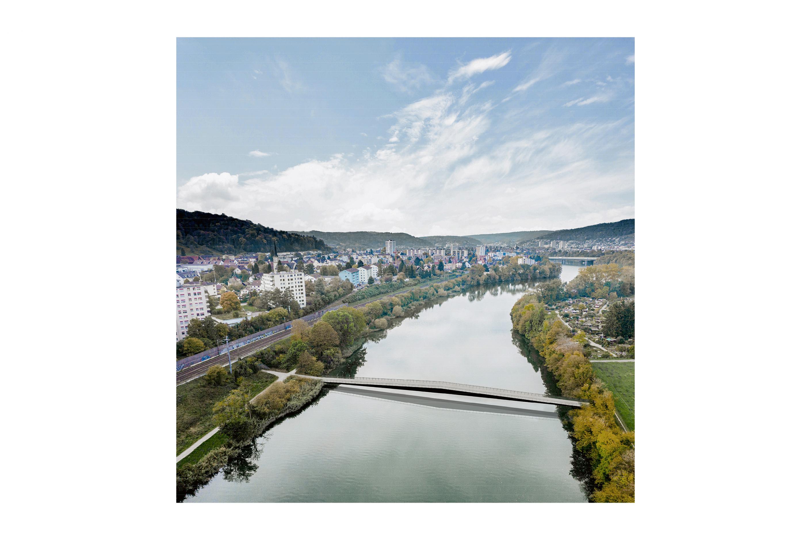 Passerella sulla Limmat concorso 1° premio, ingegneri Pedrazzini Guidotti, Baserga Mozzetti Architetti.