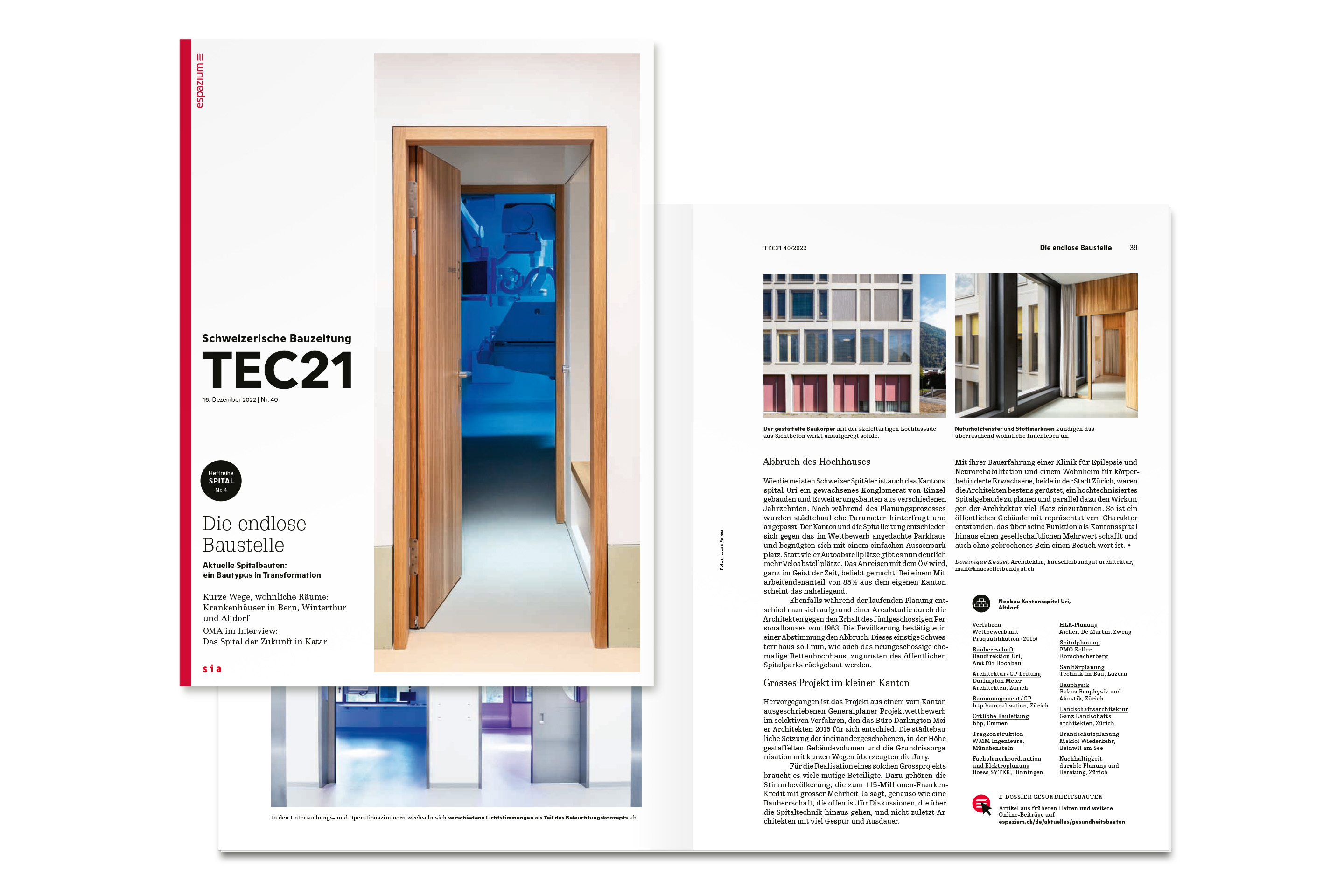 TEC21 40/2022 Spitalbau