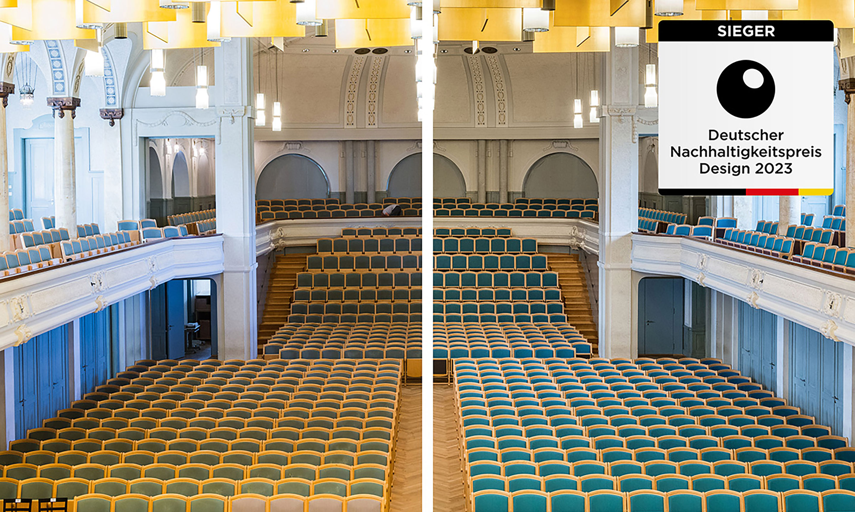 Vorher-Nachher am Beispiel der renovierten Tonhalle St.Gallen.