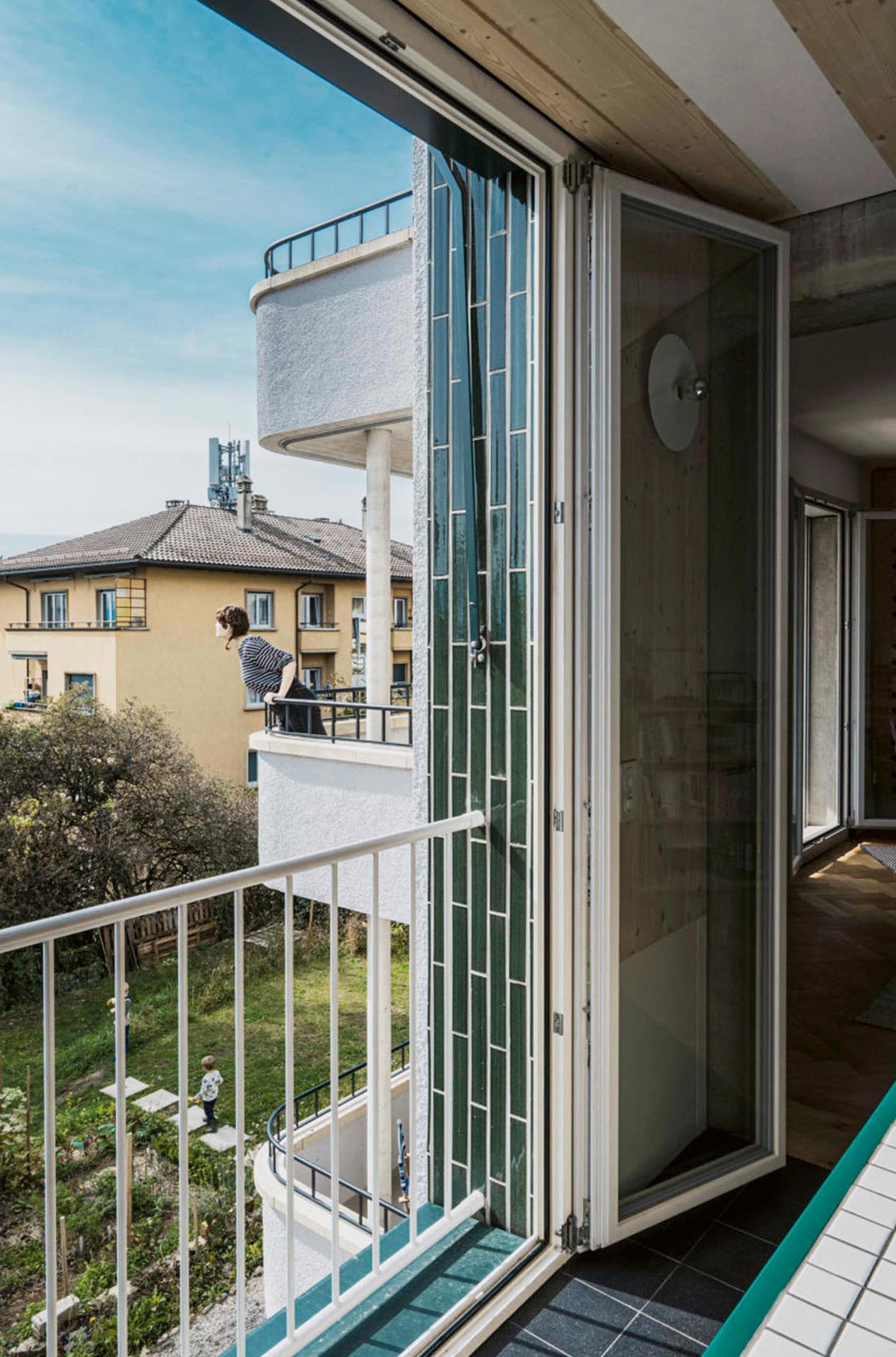 3e rang du concours issu de la collaboration avec le CEPV en 2021, extension entre deux bâtiments, Biolley Pollini et M-AP architectes, Lausanne (VD).