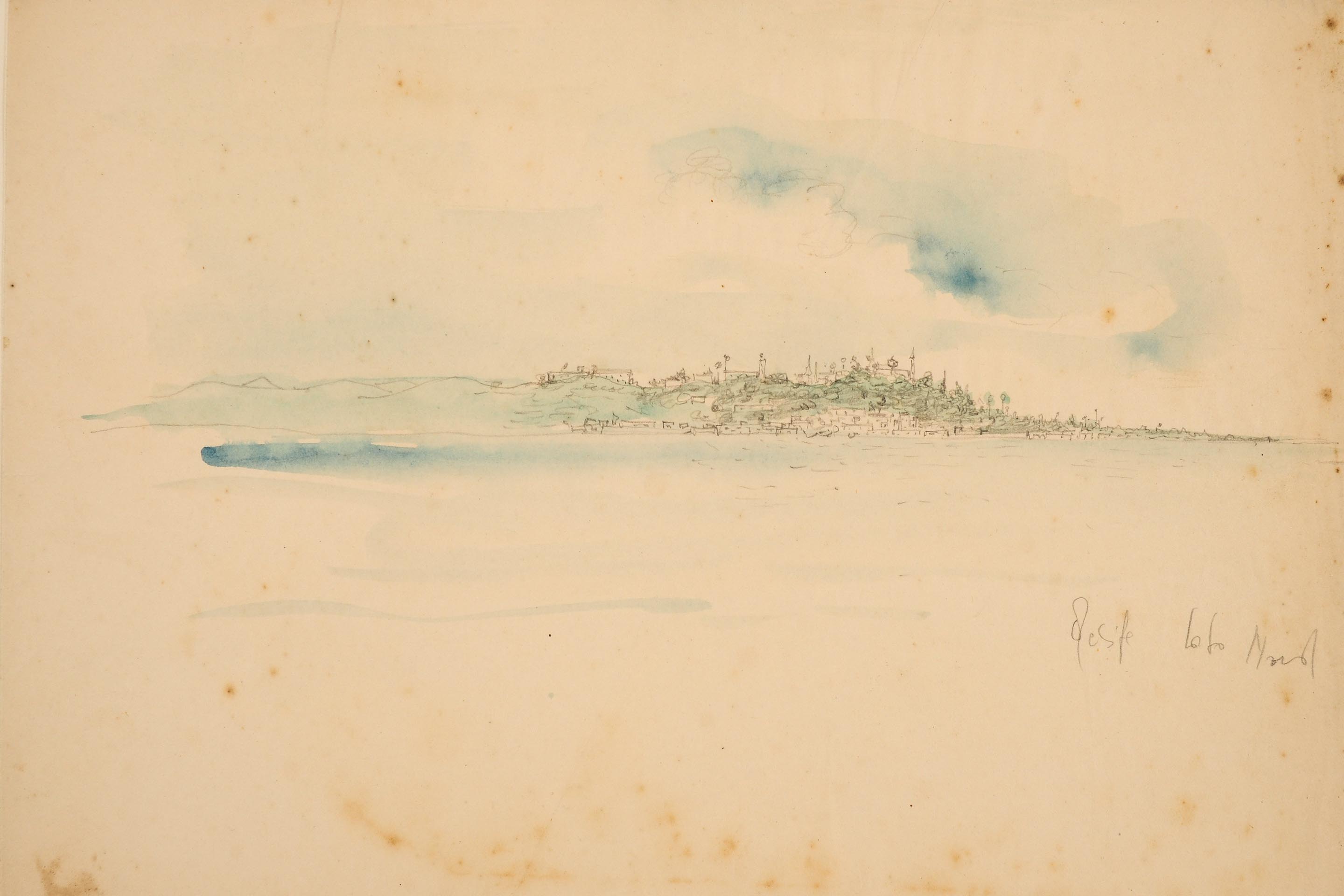Lina Bo Bardi, Recife lado nord, verosimilmente 12 ottobre 1946. Lo schizzo risale al viaggio di andata dei Bardi per il Brasile.