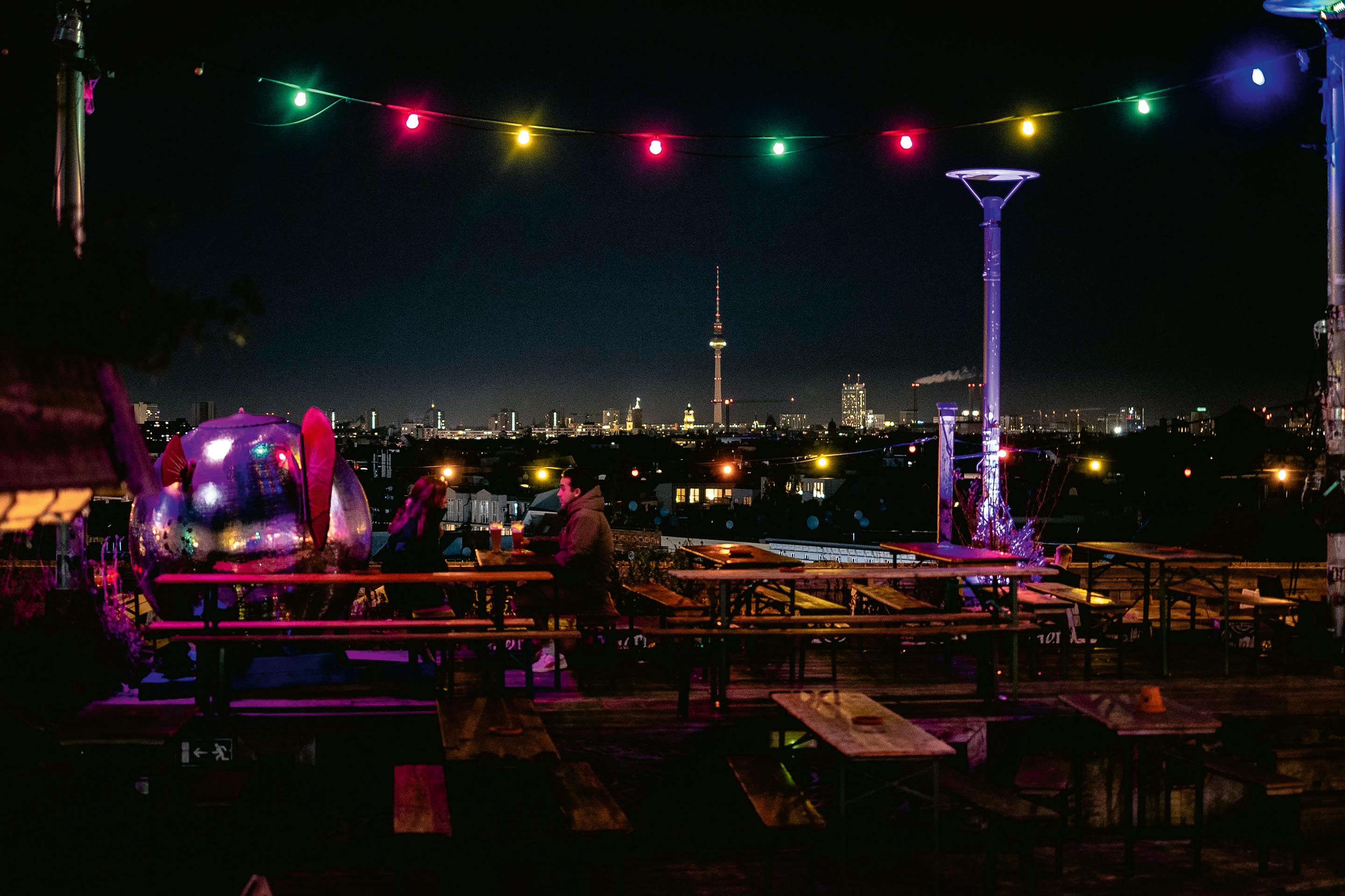 Klunkerkranich, Berlin: la nuit, l’ancien parking se transforme en discothèque.