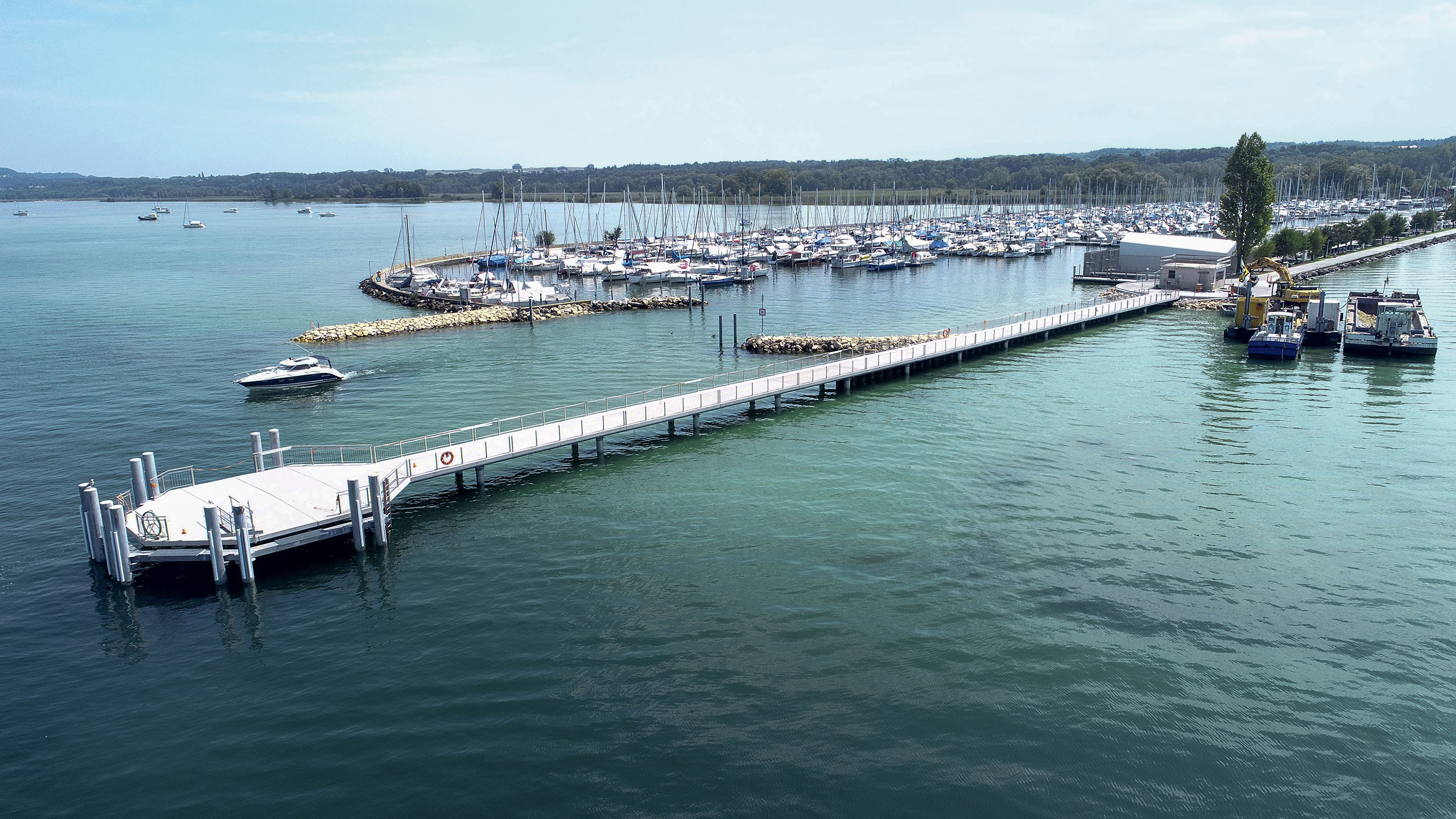 Der Hafen von Chevroux nach den Sanierungsarbeiten