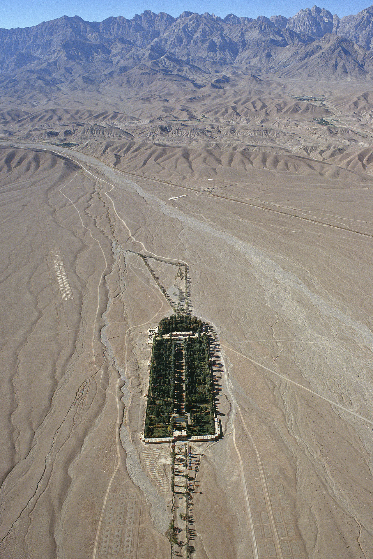 Bagh-e Shahzadeh, persischer Garten nahe Mahan, Iran, 1977