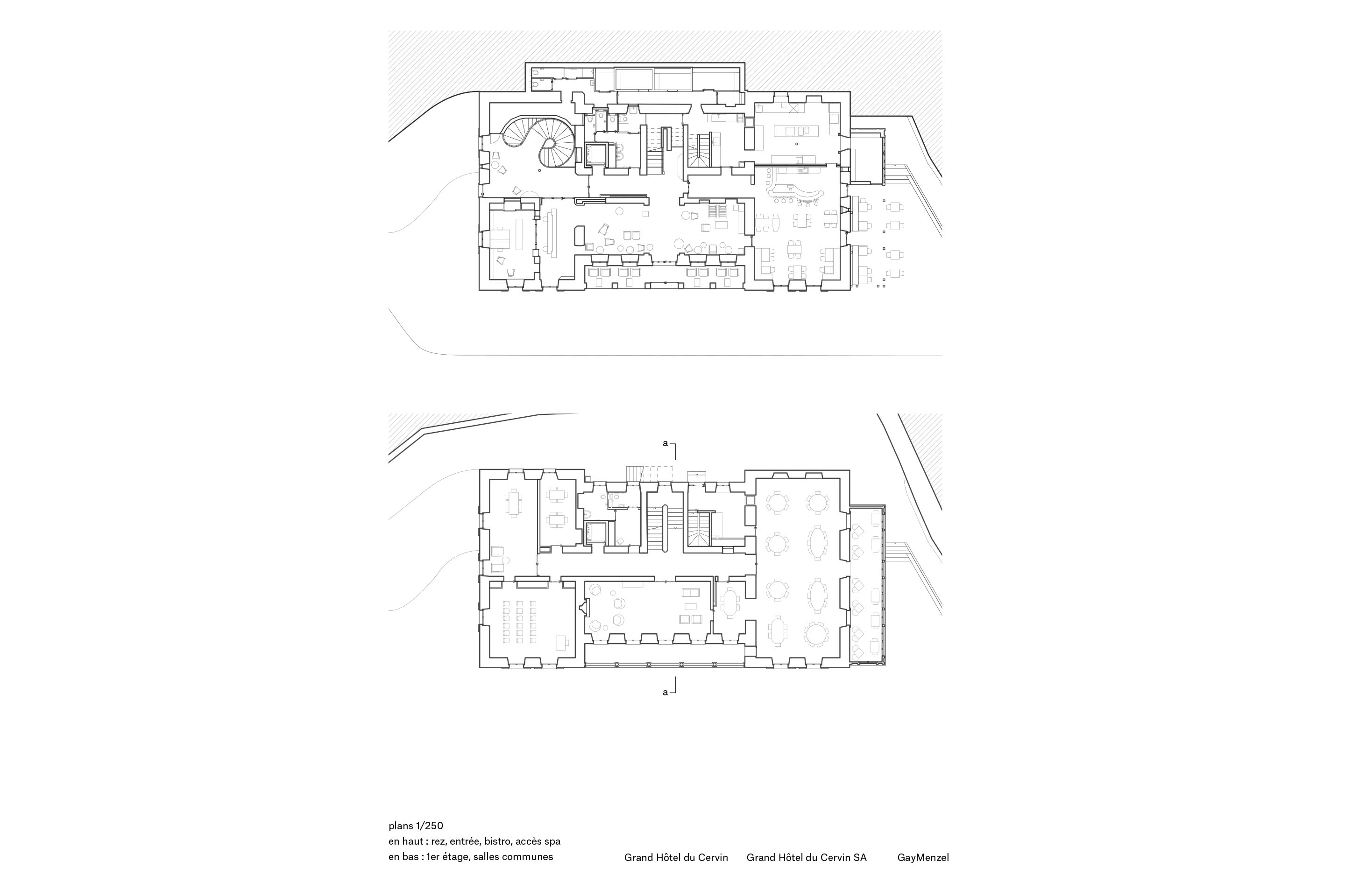 Plan de rez, plan du bel-étage.