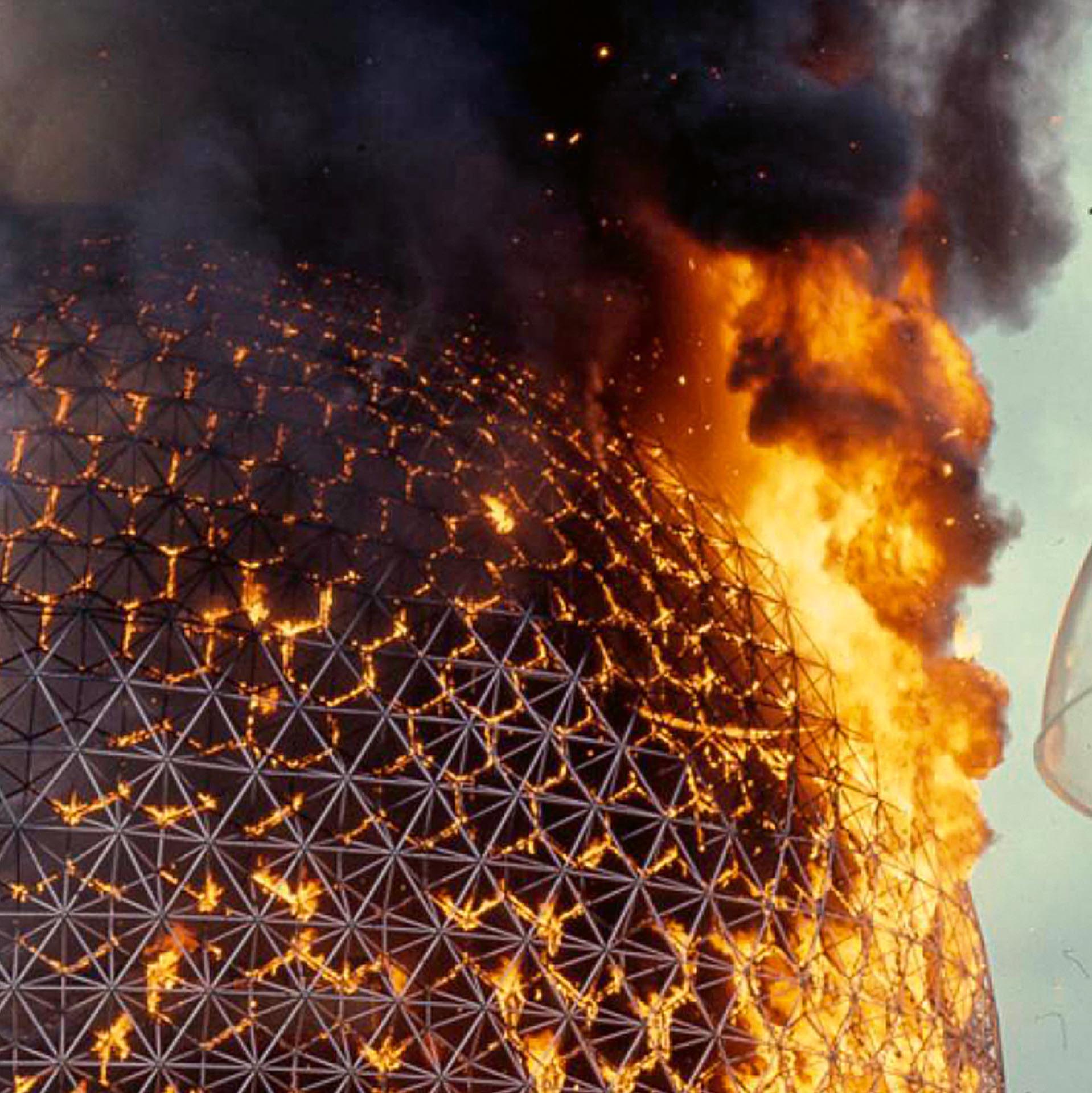 L’incendio della Biosphère 20 maggio 1976.