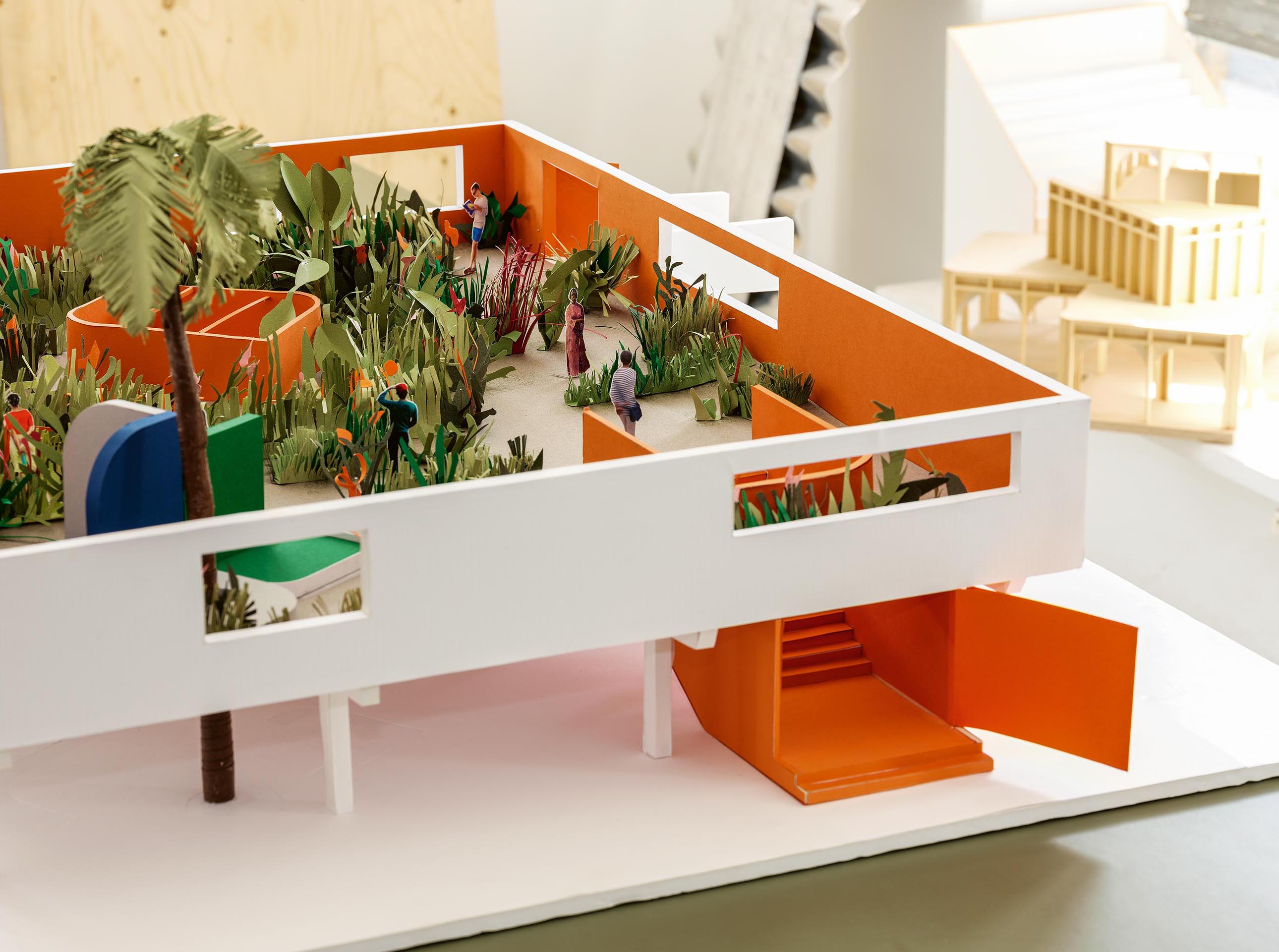 Sanchez Benton architects, Peveril gardens and Studios, Londra, 2021. Immagine del plastico.