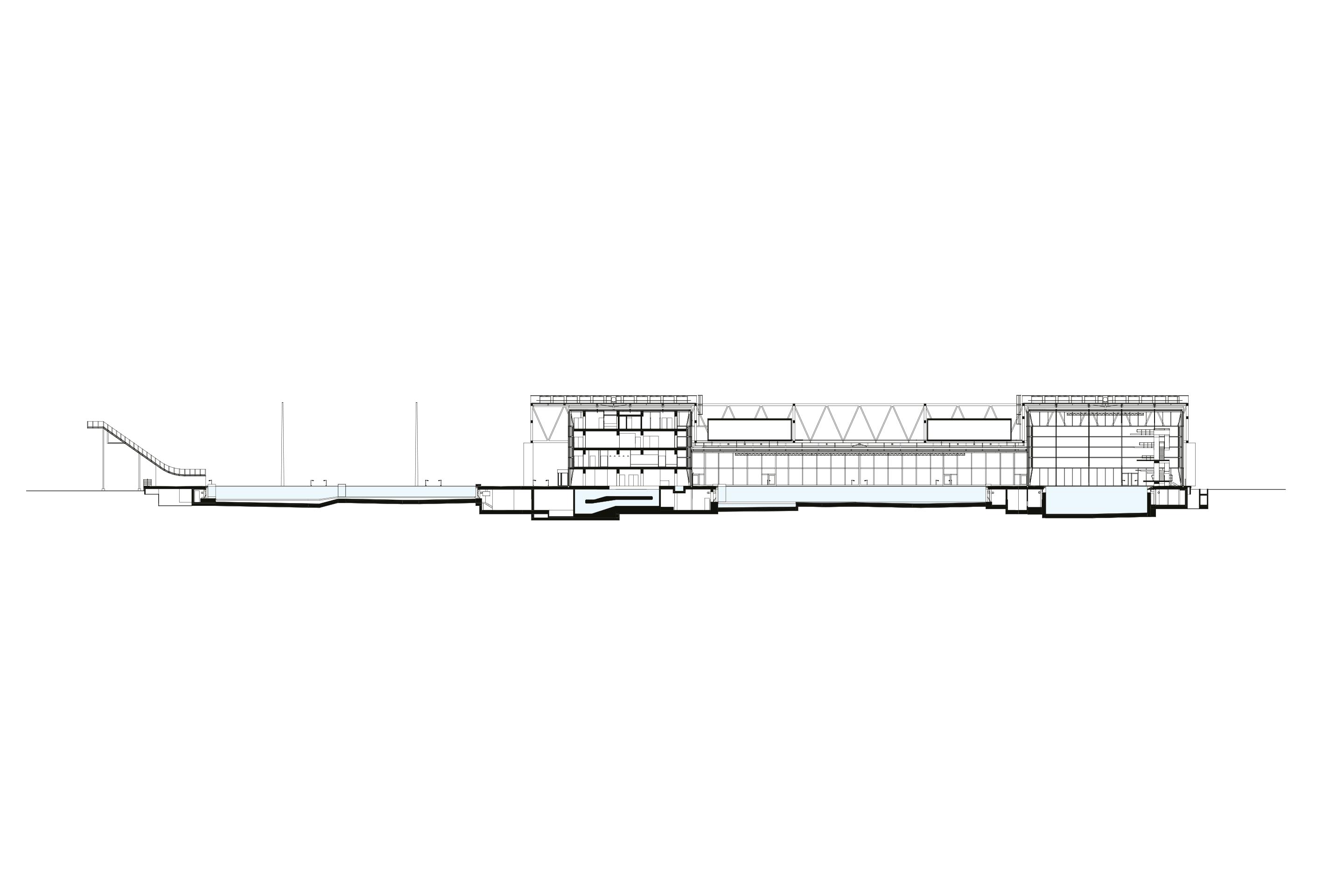 Studio Burkhardt + Stücheli Pestalozzi Schiratzki Architekten, Centro sportivo nazionale di nuoto, Tenero, concorso 2017, in costruzione.