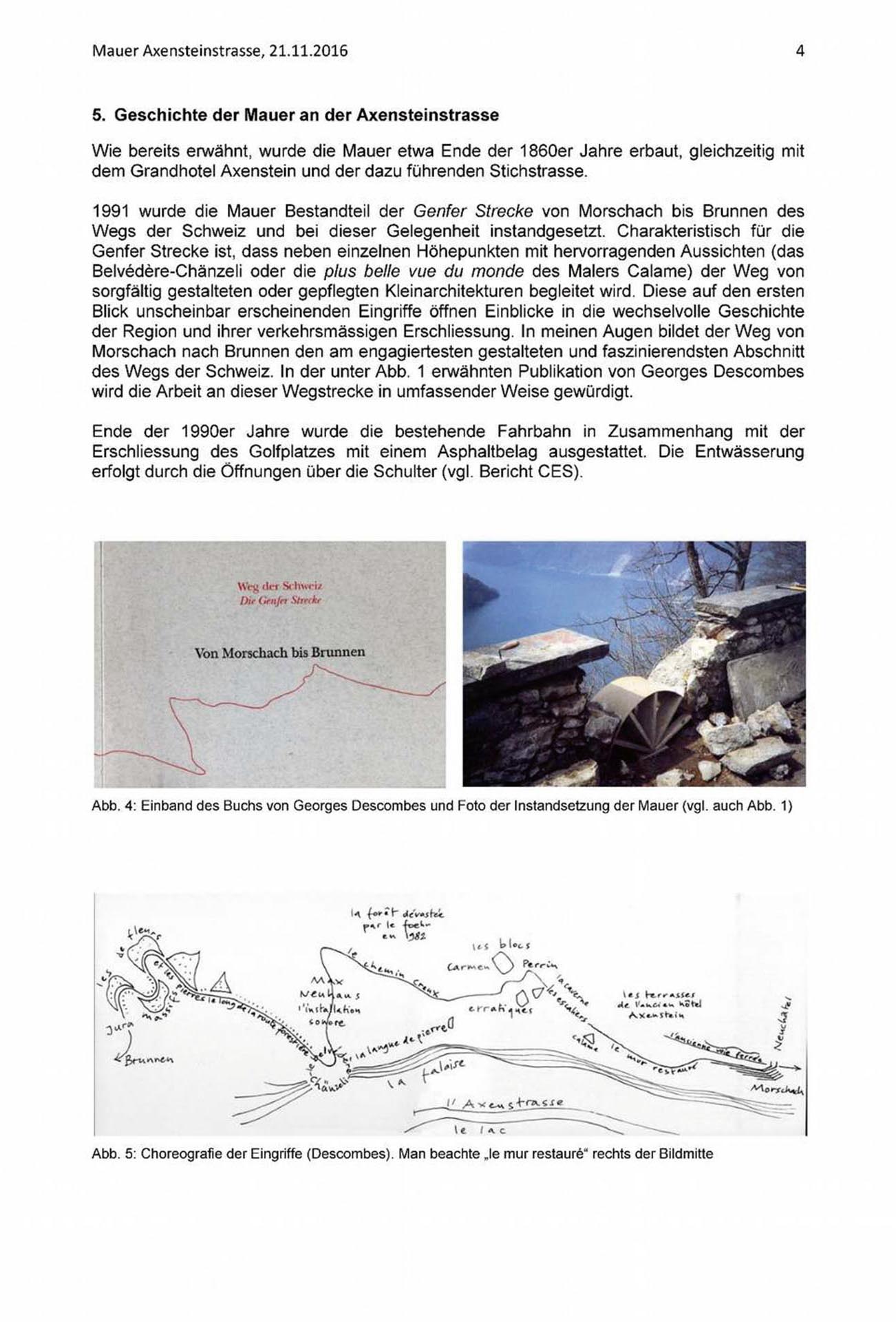 Estratto della perizia per il muro della Via Svizzera.