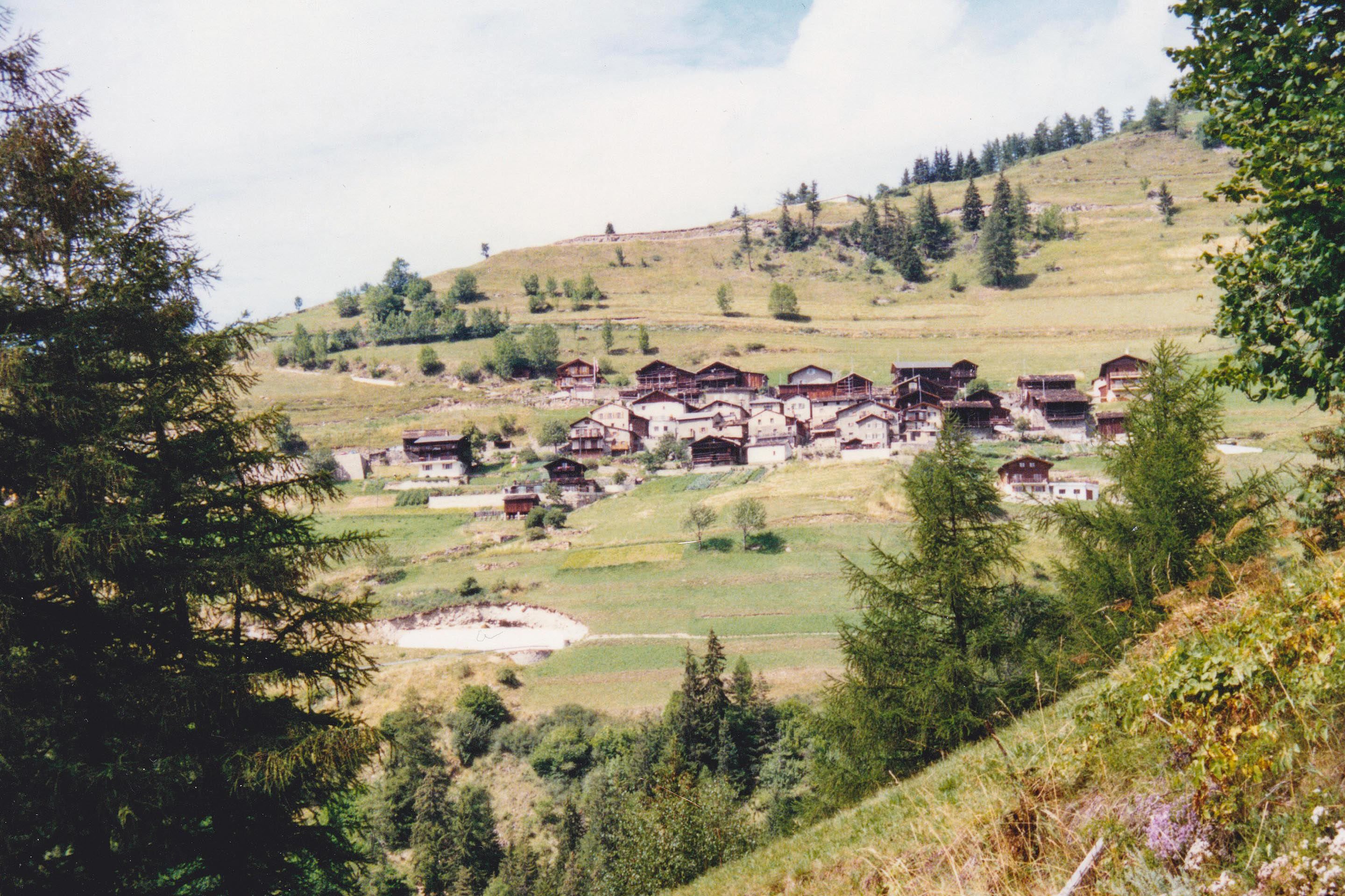 Le village de Commeire en 1990.