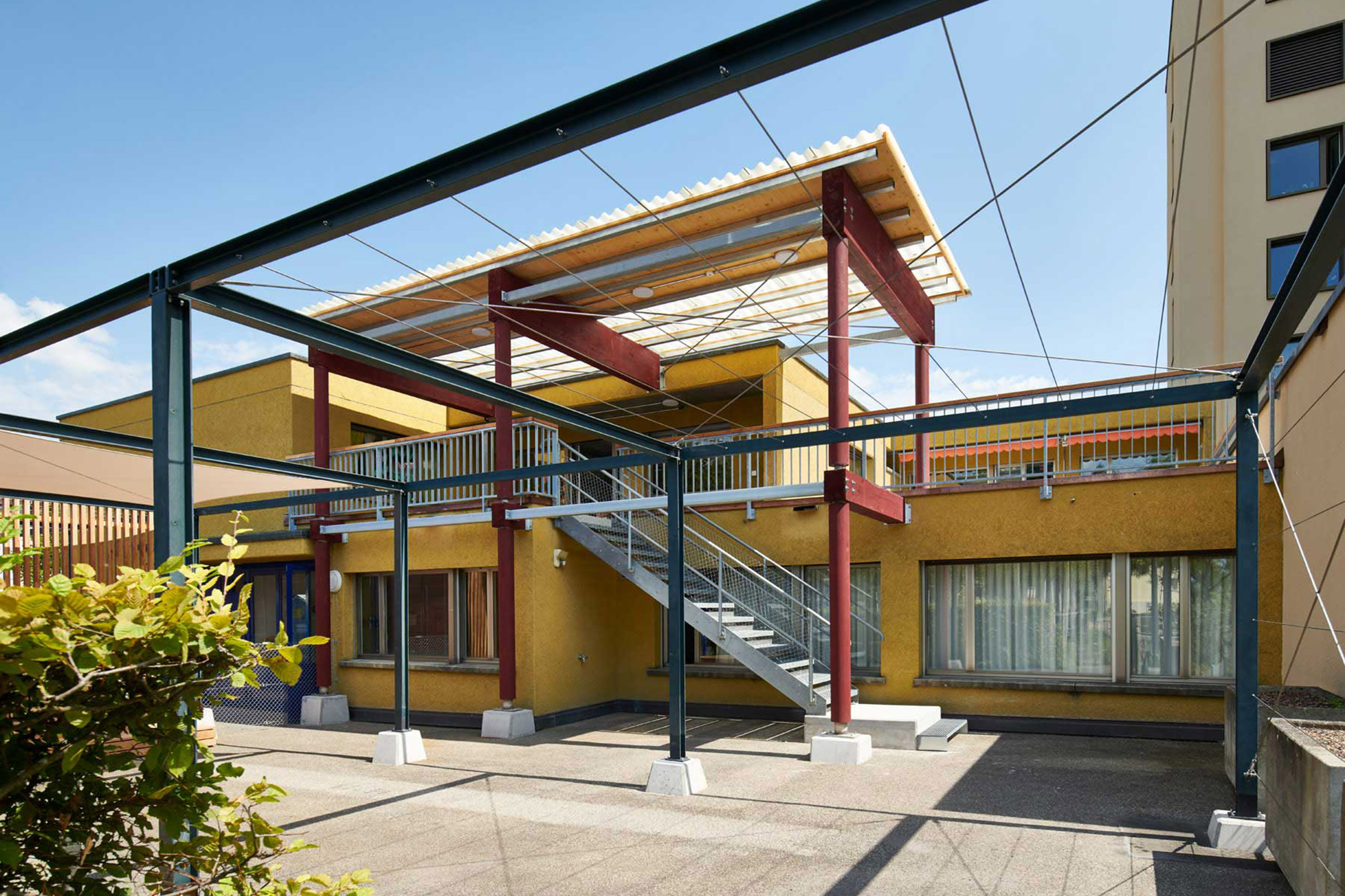 Kindergarten Mööslistrasse Zürich Aussenansicht Umbau