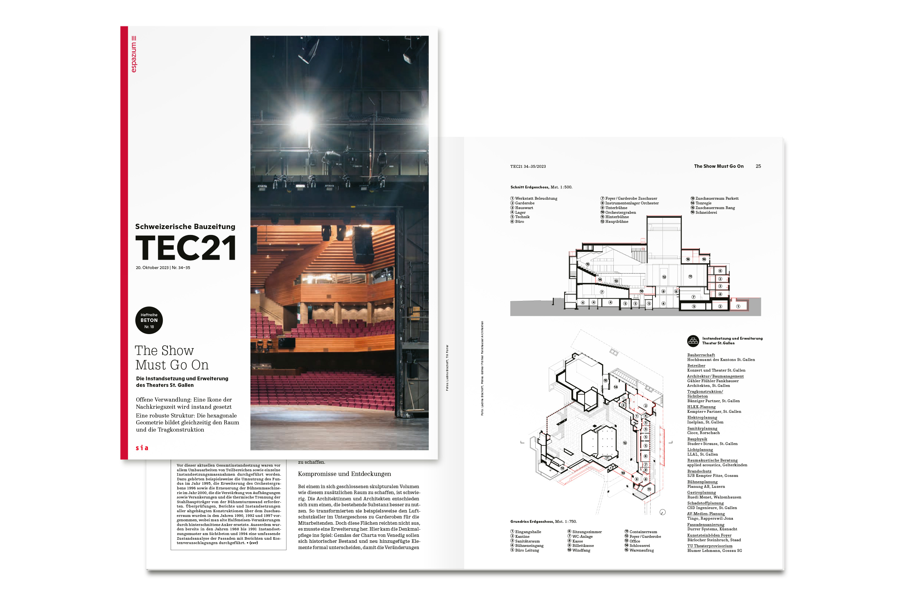 Theater St. Gallen TEC21 Cover Erweiterung Instandsetzung
