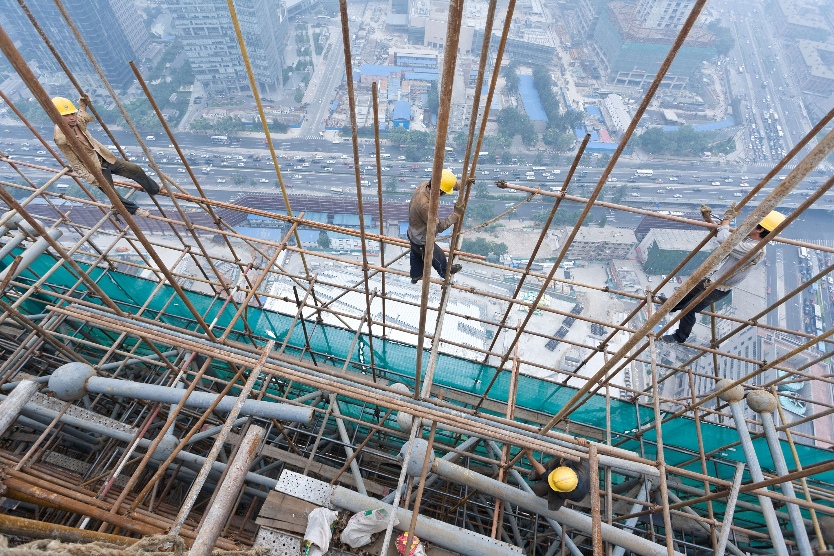 Iwan Baan, Baustelle CCTV Headquarters, Peking, China, 2011, entworfen von OMA
