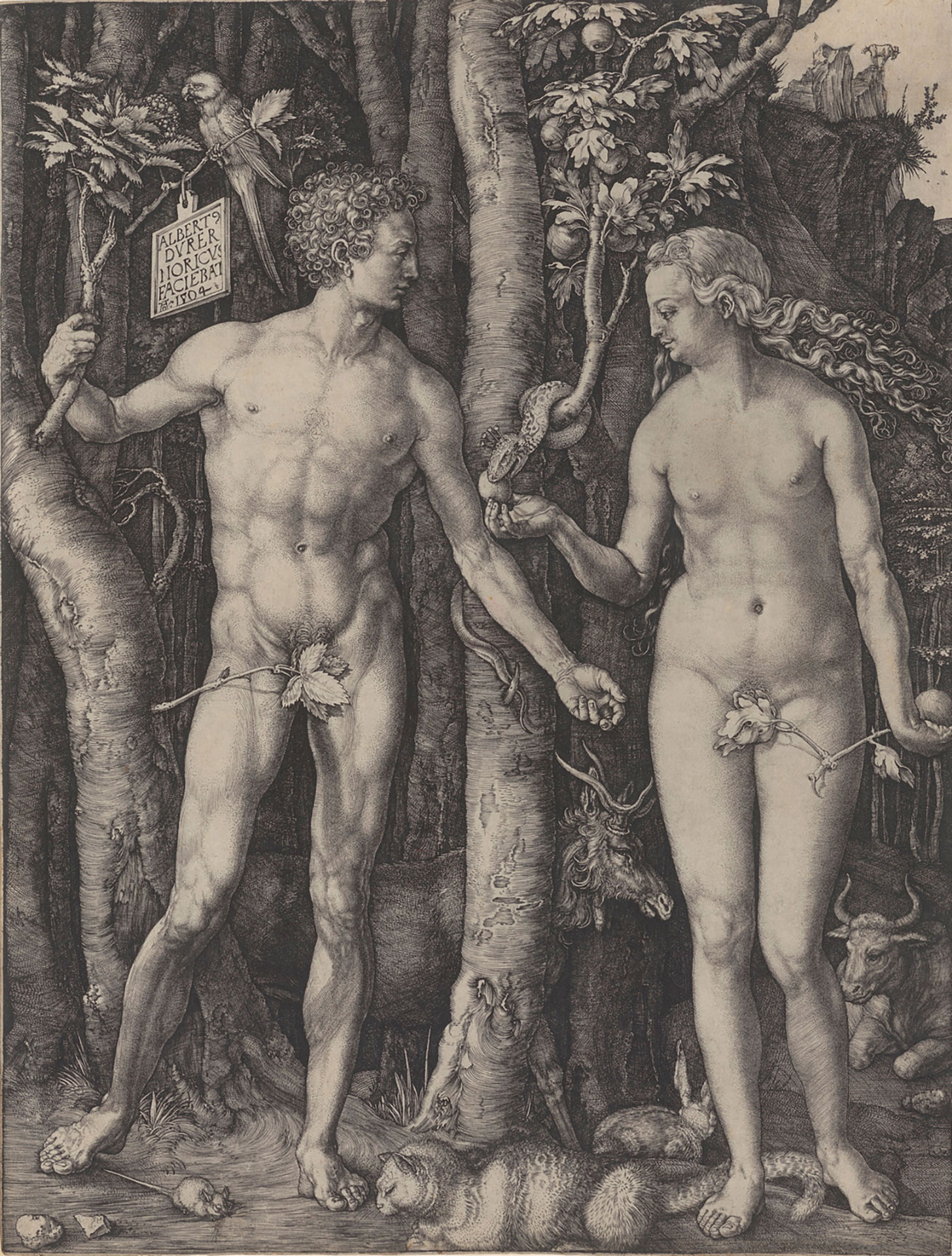 Albrecht Dürer, Adam und Eva, 1504, Kupferstich