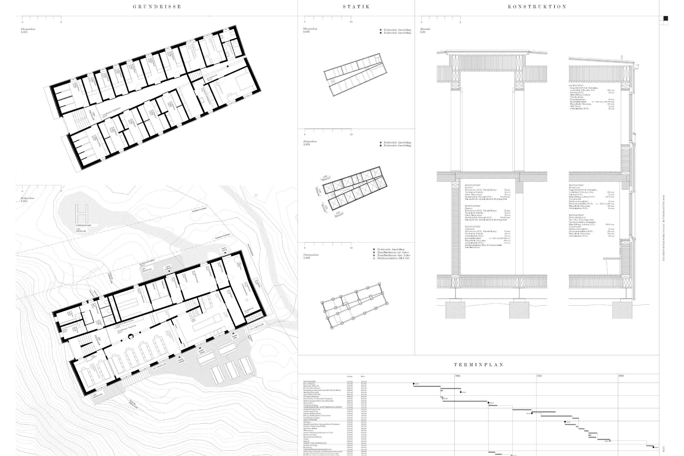 Mutthornhütte, Mani, projet lauréat.