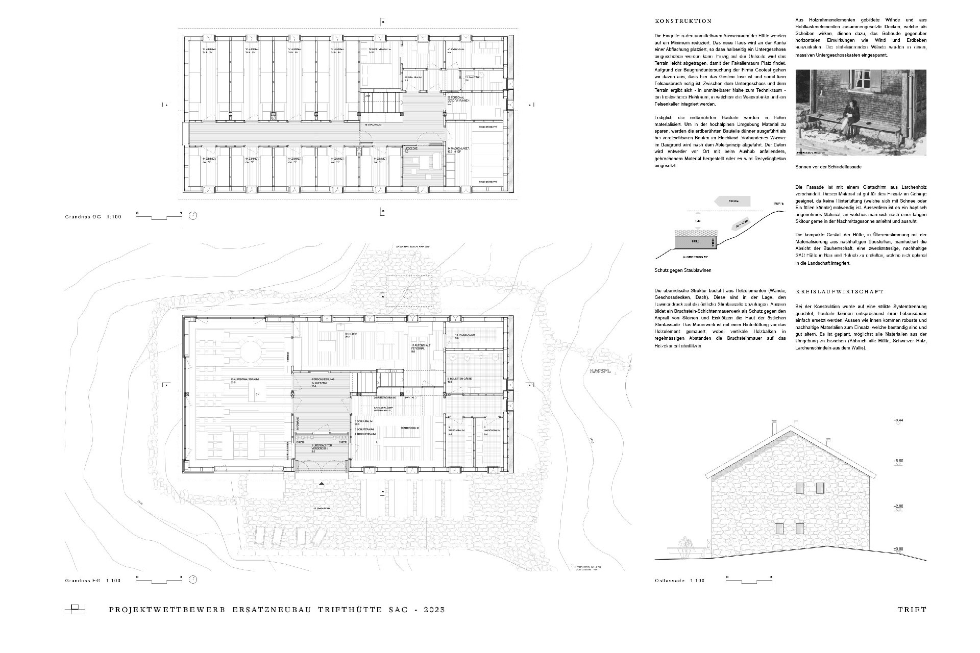 Trifthütte, Trift, projet lauréat.