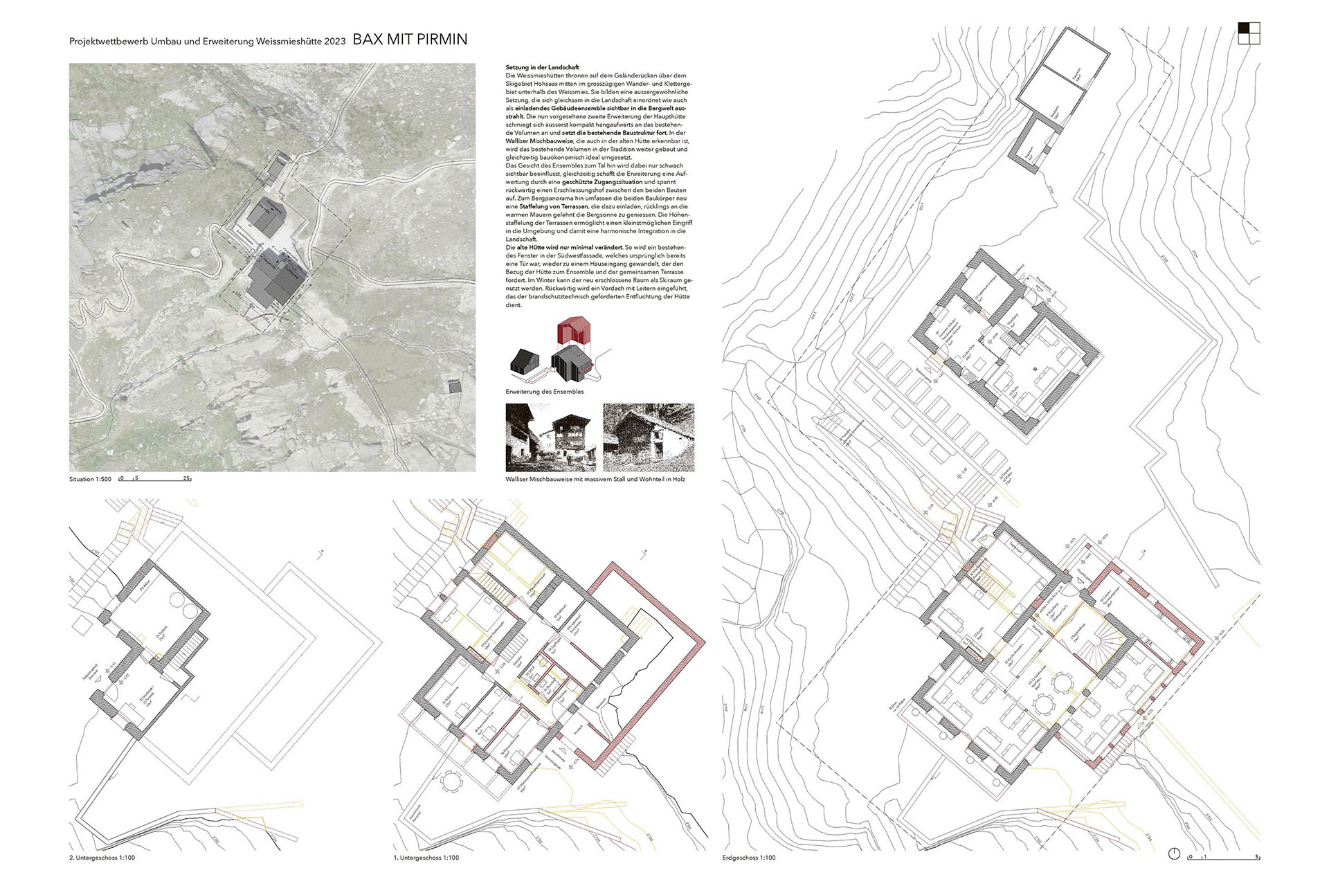 Weissmieshütten, Bax mit Pirmin, projet lauréat.