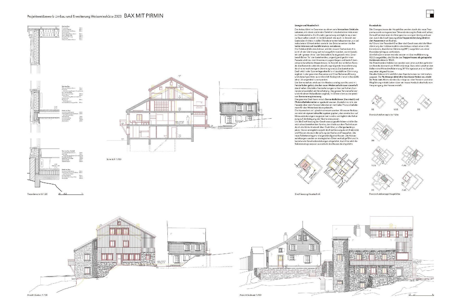 Weissmieshütten, Bax mit Pirmin, projet lauréat.