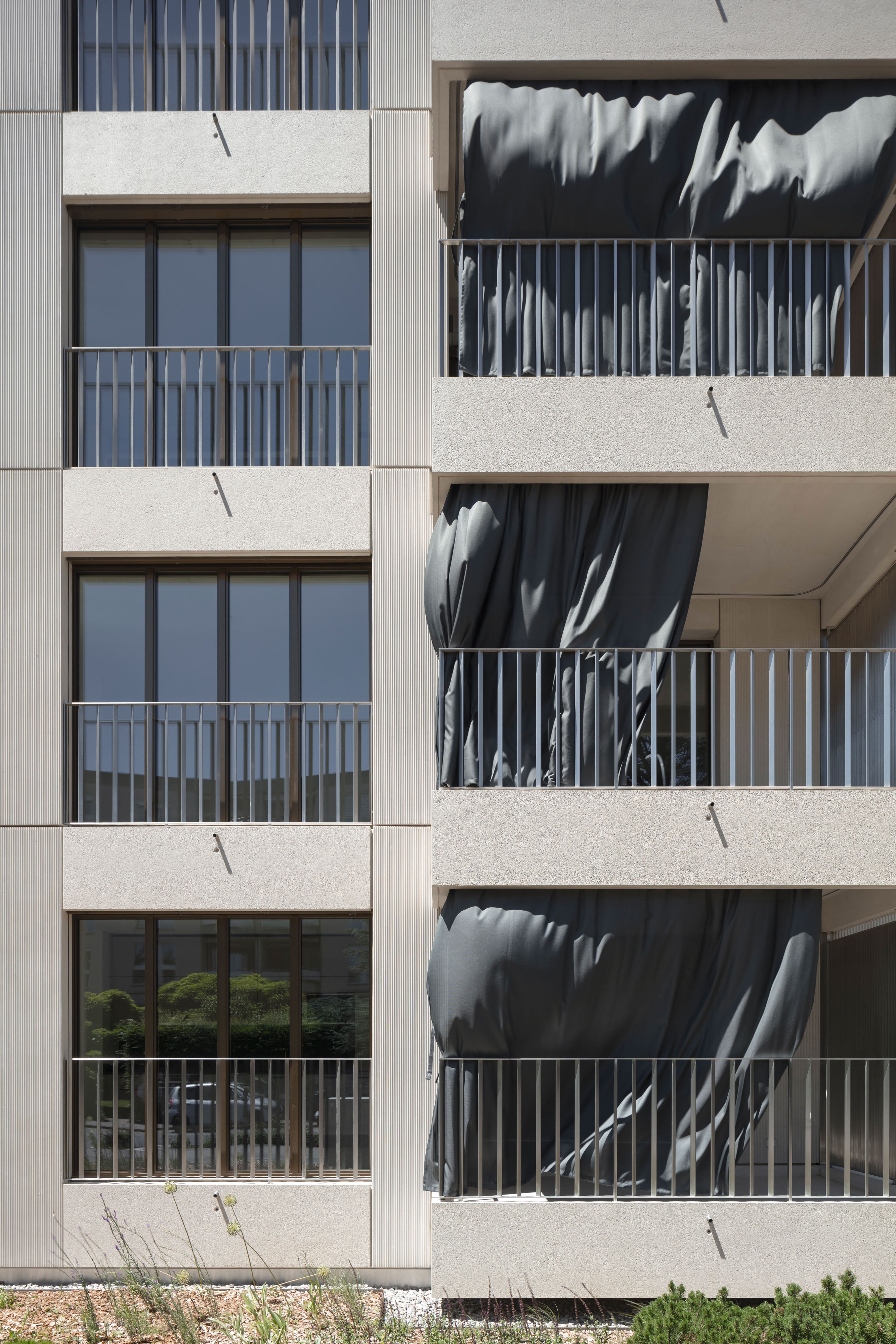 Immeuble de logements en PPE, réalisé en corps d’état séparés, avenue de Curé-Baud à Lancy (GE). Architectes: Pellacani &amp; Romanens Architectes, 2022