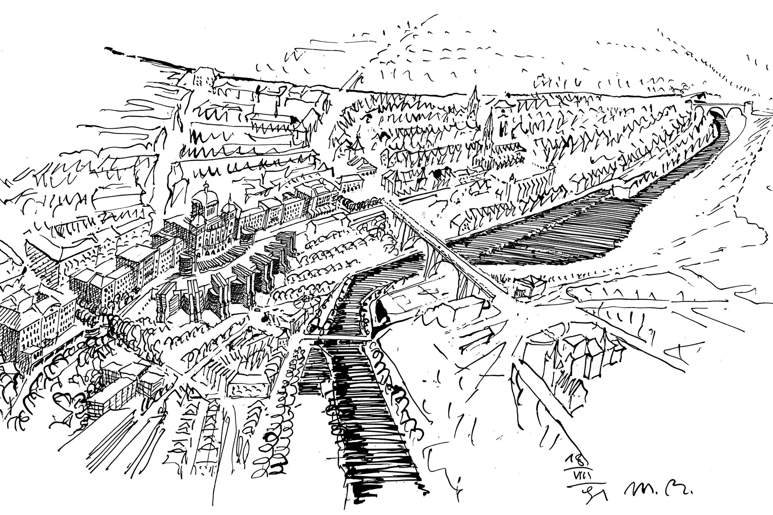 Bundeshauserweiterung, Mario Botta, Bern, 1991–1993.