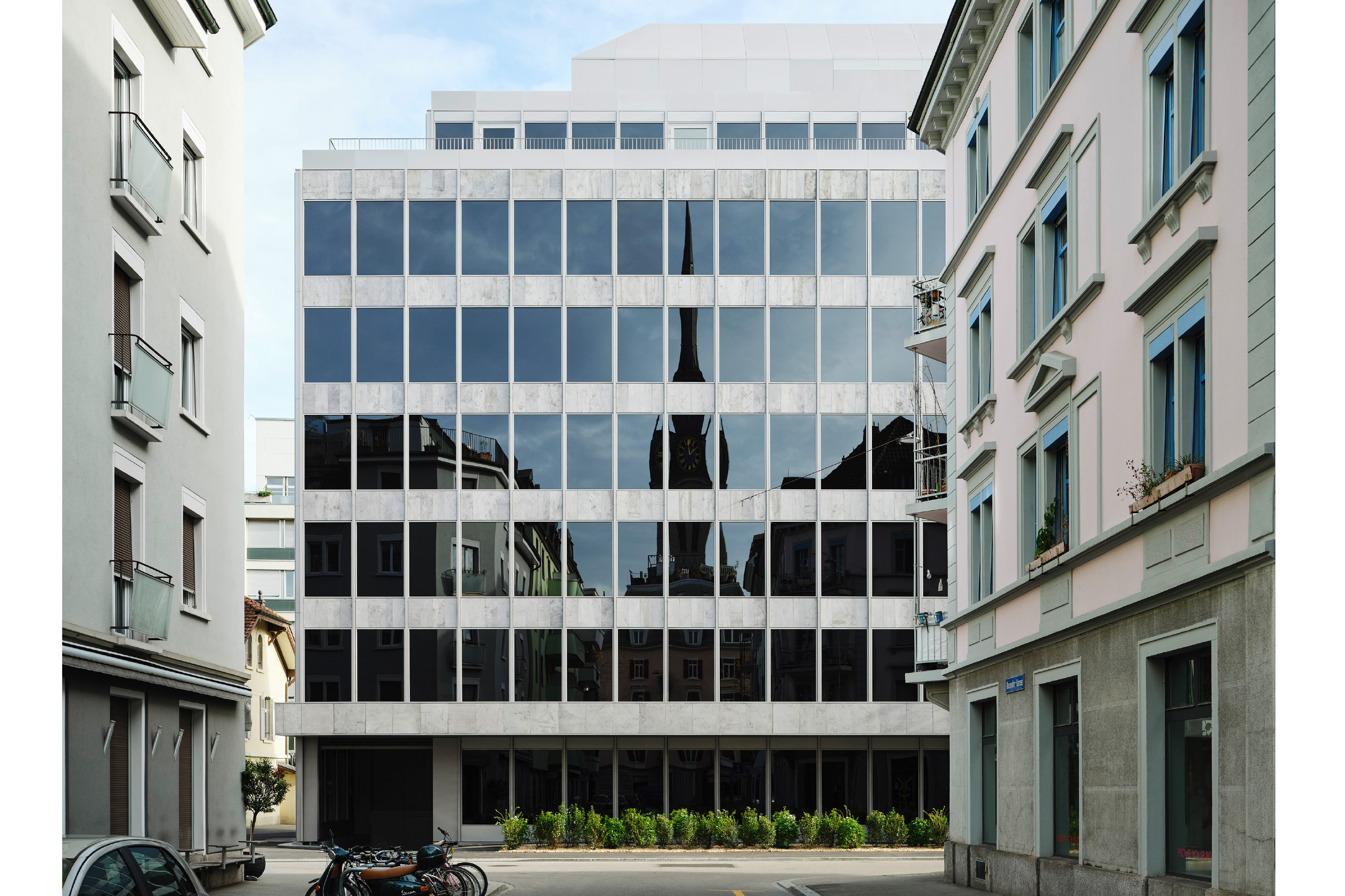 Einreichung PRIXFORIX 2024: Projekt «Bürohaus Müllerstrasse, Zürich» von Ilmer Thies Architekten.