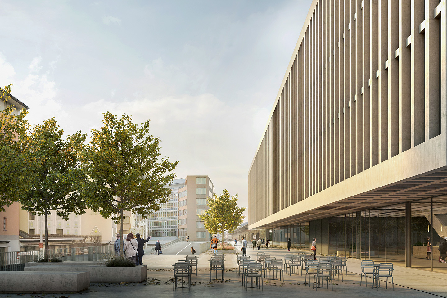 Nuova sede del Centro professionale tecnico del settore tessile (CPT), concorso d’architettura 2020-2021, studio Boltas Bianchi architetti, Agno; Ezio Tarchini ingegneria, Agno; Studio d’ingegneria Visani Rusconi e Talleri, Taverne; Studio d’ingegneria Notari Mauro, Agno; Eco Control, Locarno; TEA, Melano.