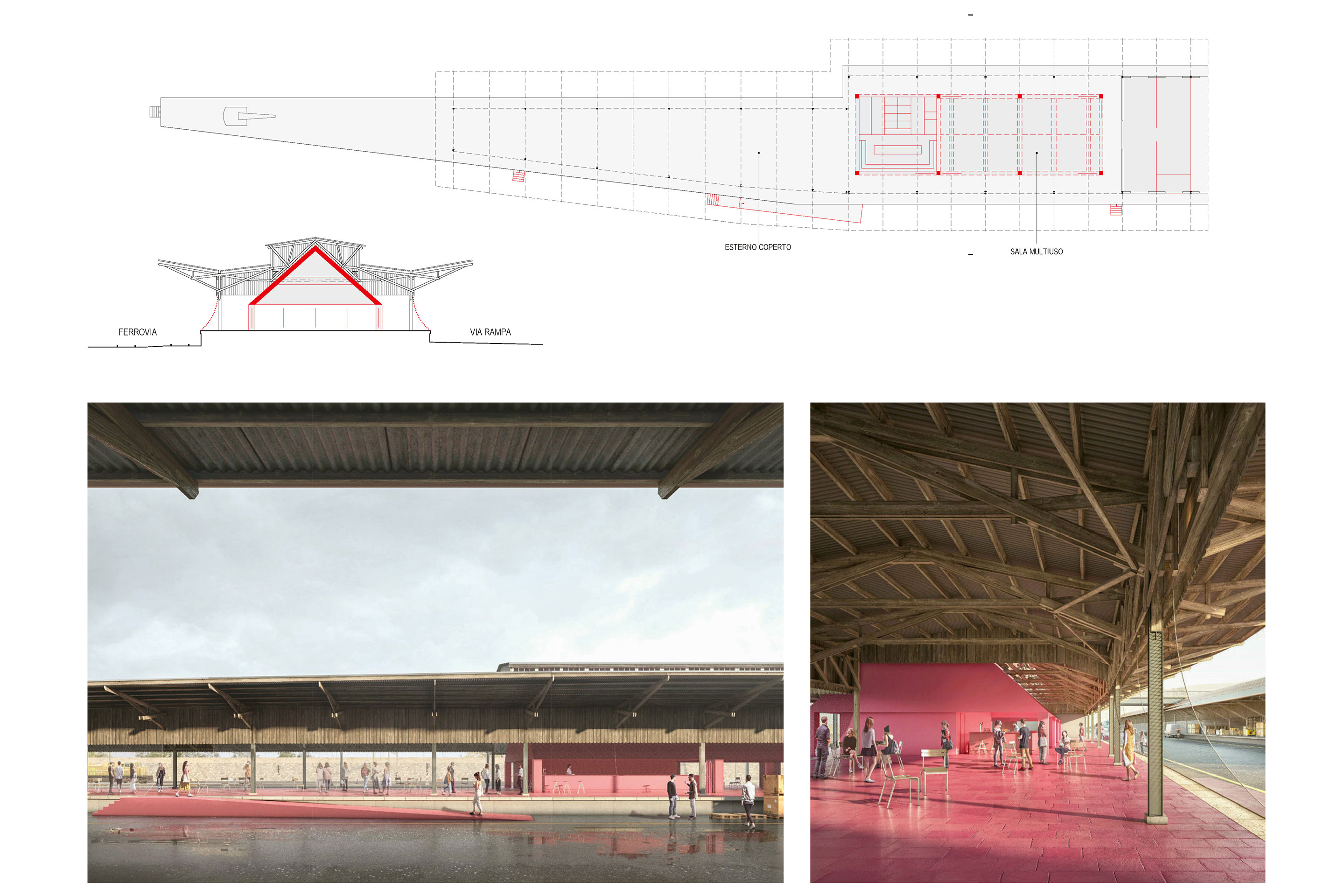 Gleis 4, step 3, nuova area di svago, progetto 2023, studio lopes brenna, Chiasso; studio d’ingegneria Fabio Bianchi &amp; Associati, Balerna; Studio d’ingegneria Visani Rusconi e Talleri, Taverne; Elettroconsulenze Solcà, Chiasso; Eco Control, Locarno; Della Sicurezza, Agno.