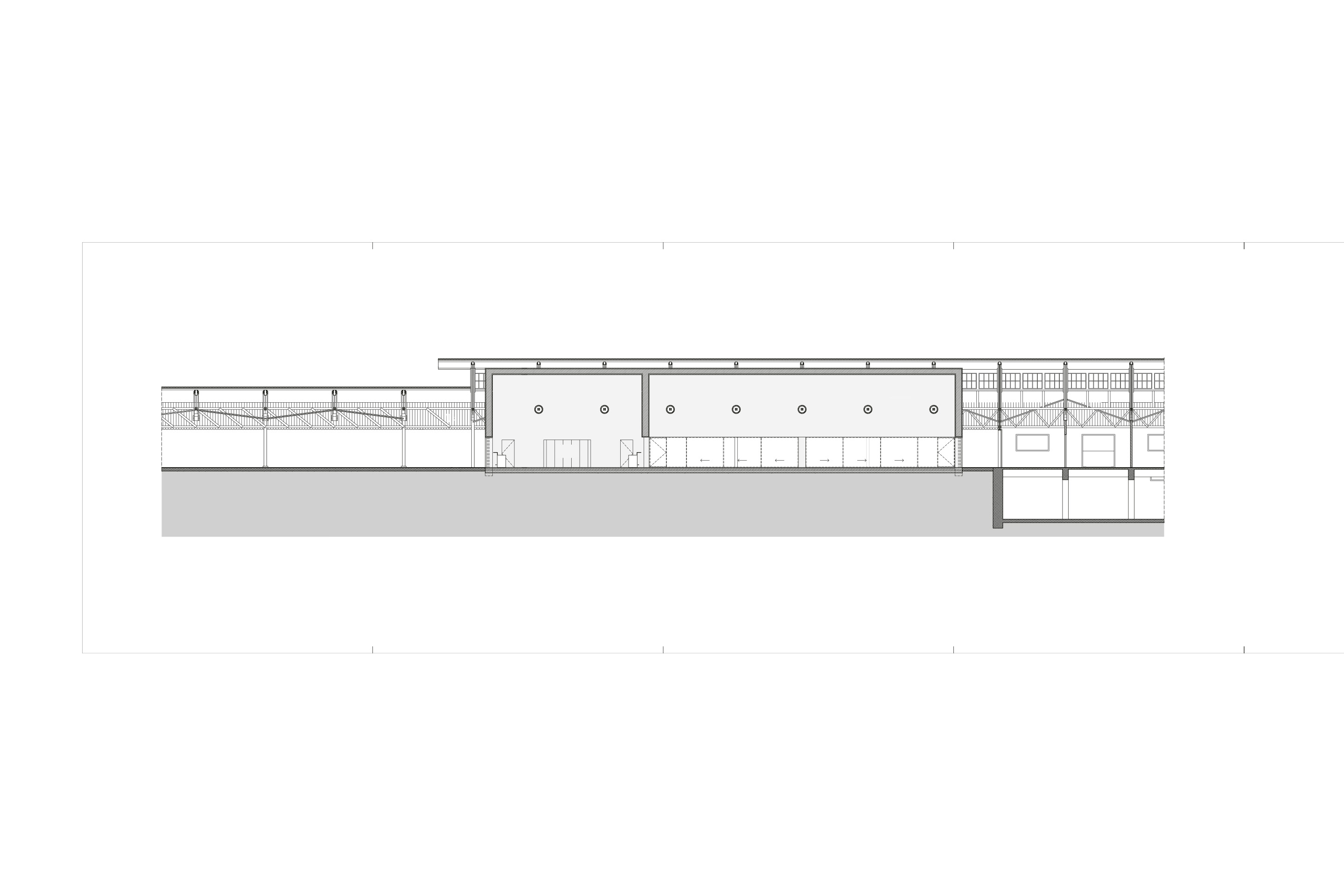 Trasformazione del Magazzino 01 FFS di via Rampa in area di svago con sala polivalente per 250 persone, il progetto è dello studio di architettura lopes brenna.