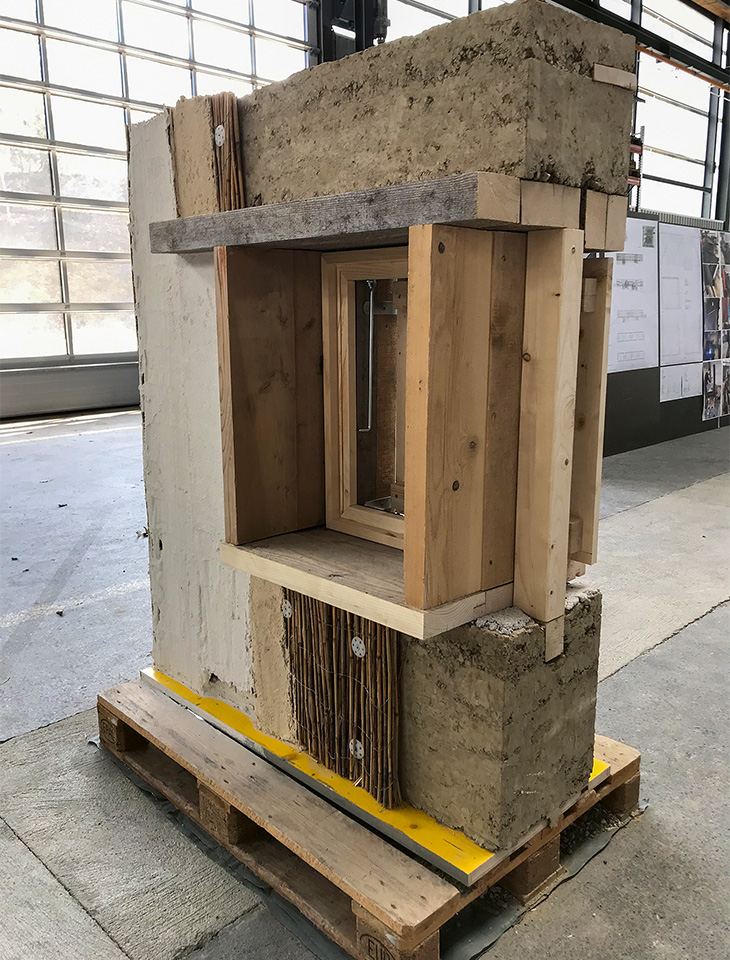 Mock-up en pisé.