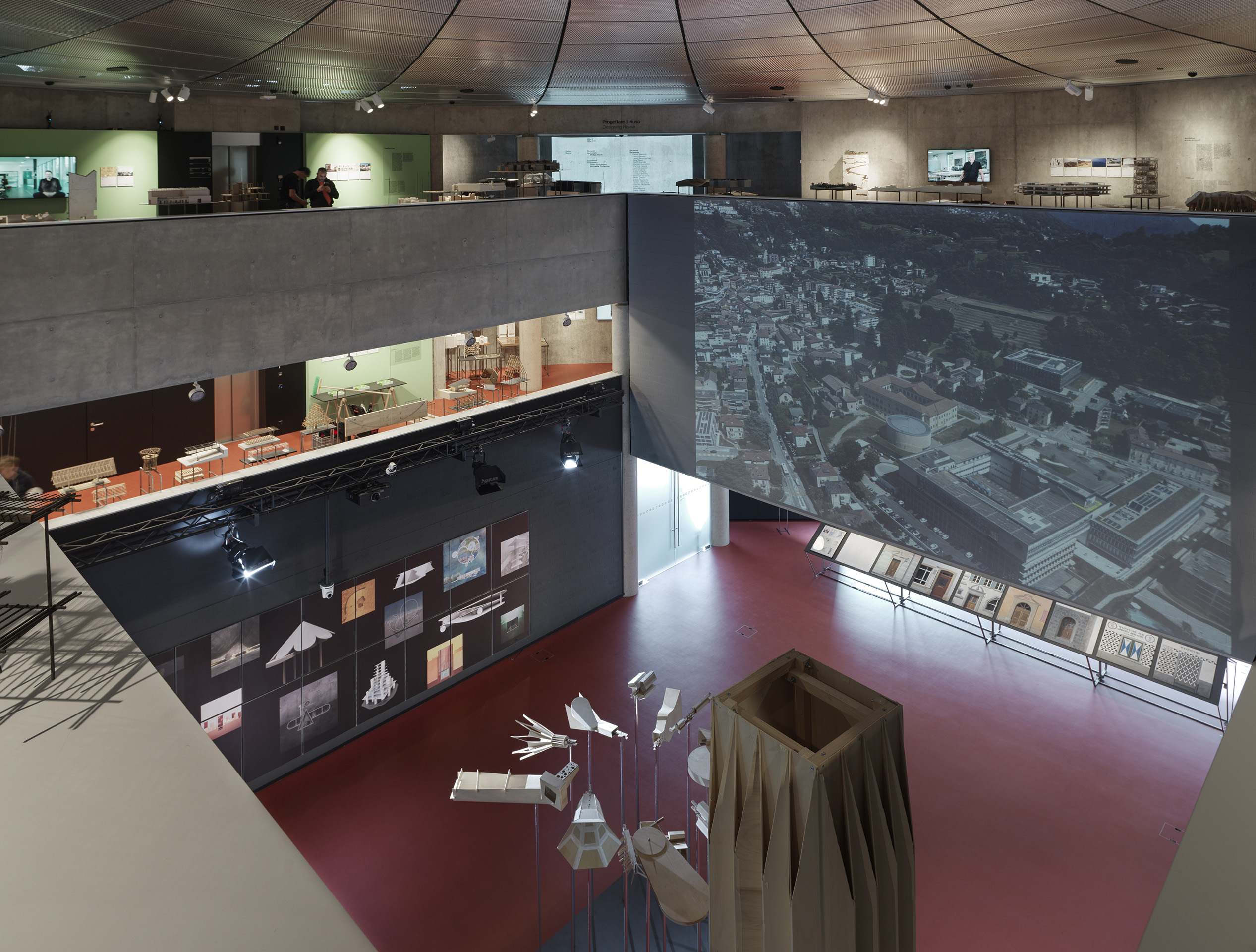 Mostra ʹLa scuola di Mendrisio. Un progettoʹ, Teatro dell’architettura Mendrisio, allestimento