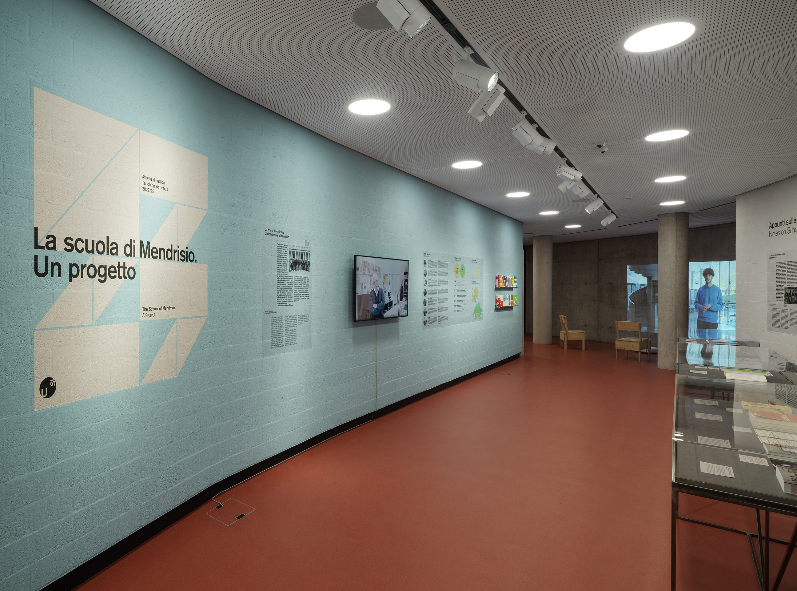 Mostra ʹLa scuola di Mendrisio. Un progettoʹ, Teatro dell’architettura Mendrisio, allestimento