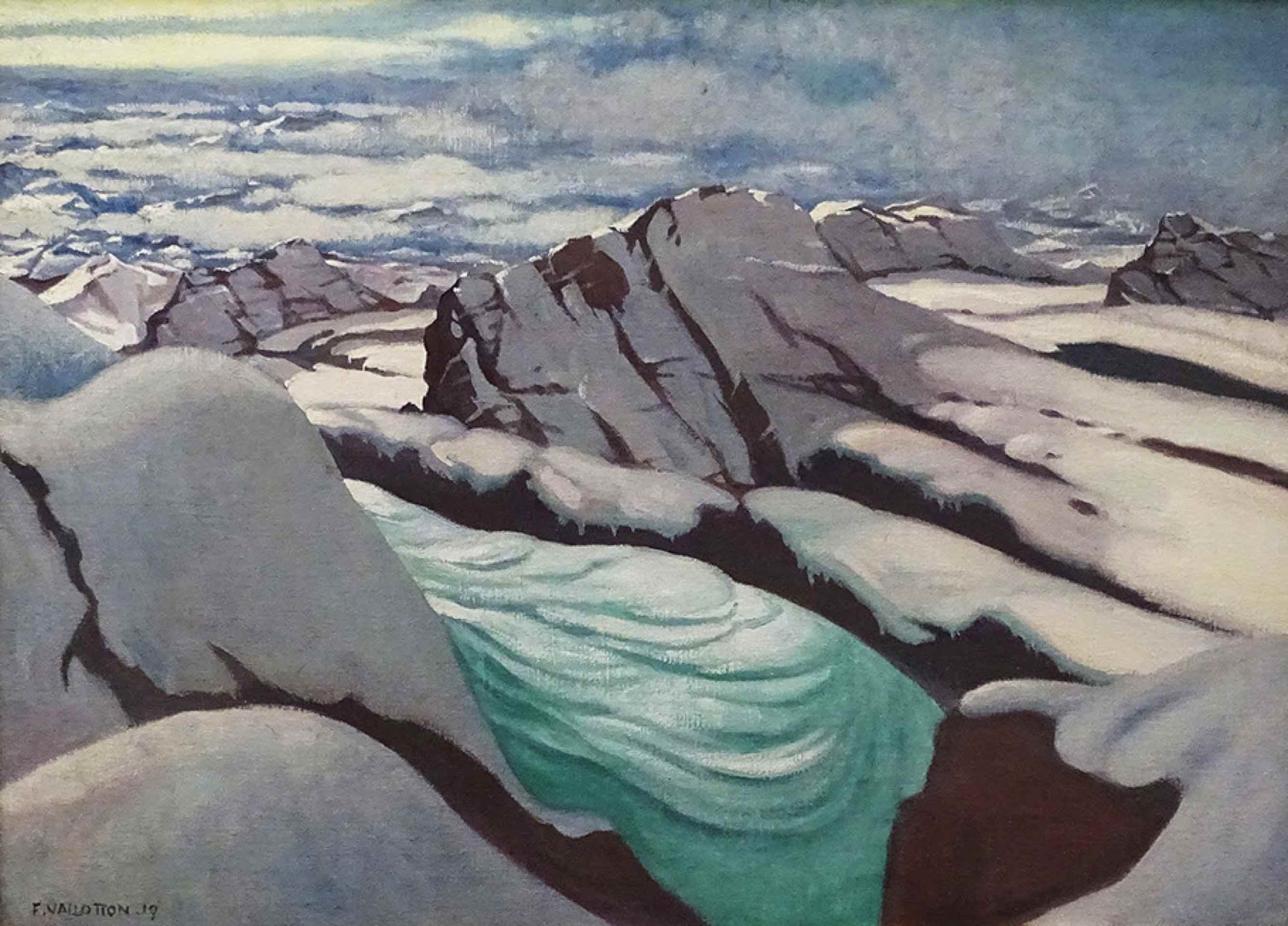 Kunsthaus Zürich : Hautes Alpes, glacier et pics neigeux, Félix Vallotton, 1919