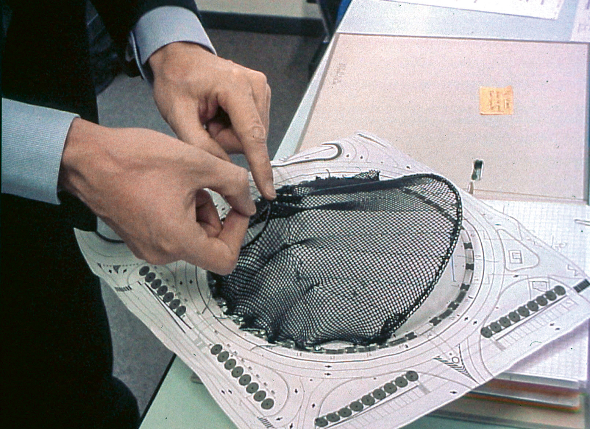 Modello strutturale di lavoro realizzato da Aurelio Muttoni per il progetto architettonico di Galfetti