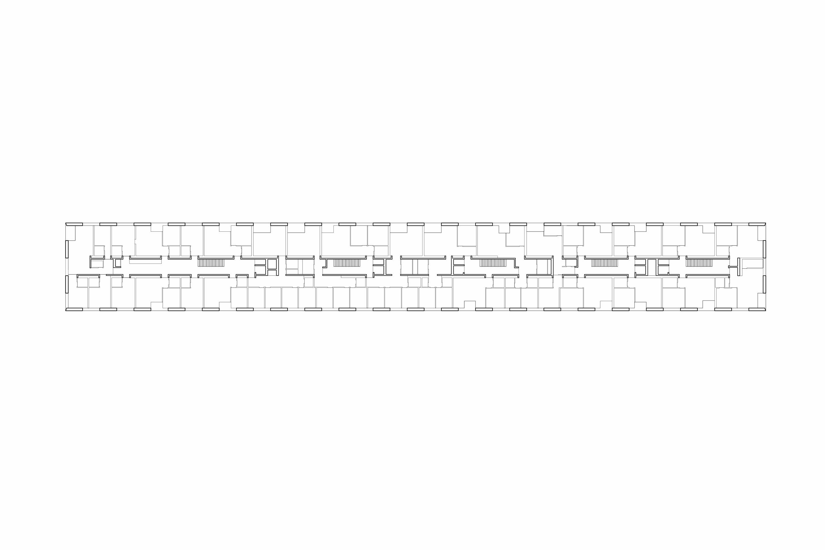 Plan d’étage type : logements