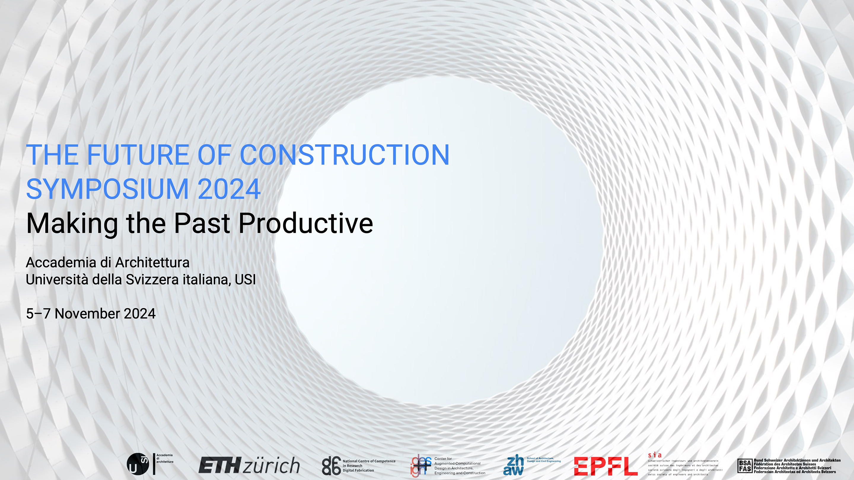 «Future of Construction 2024» all'Accademia di architettura di Mendrisio
