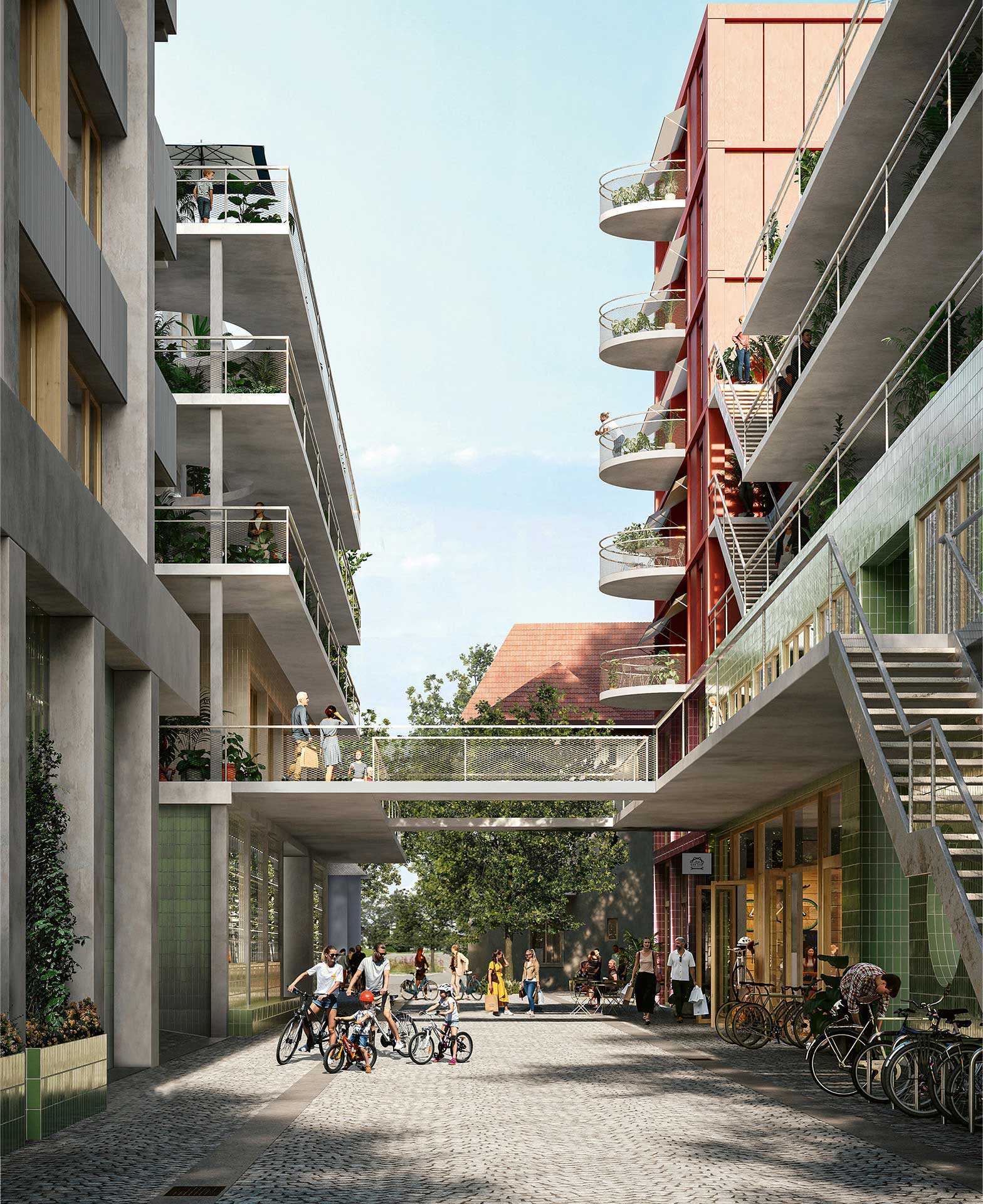 Visualisierung Bahnhofstrasse Sursee Rahbaran Huerzeler Architekten