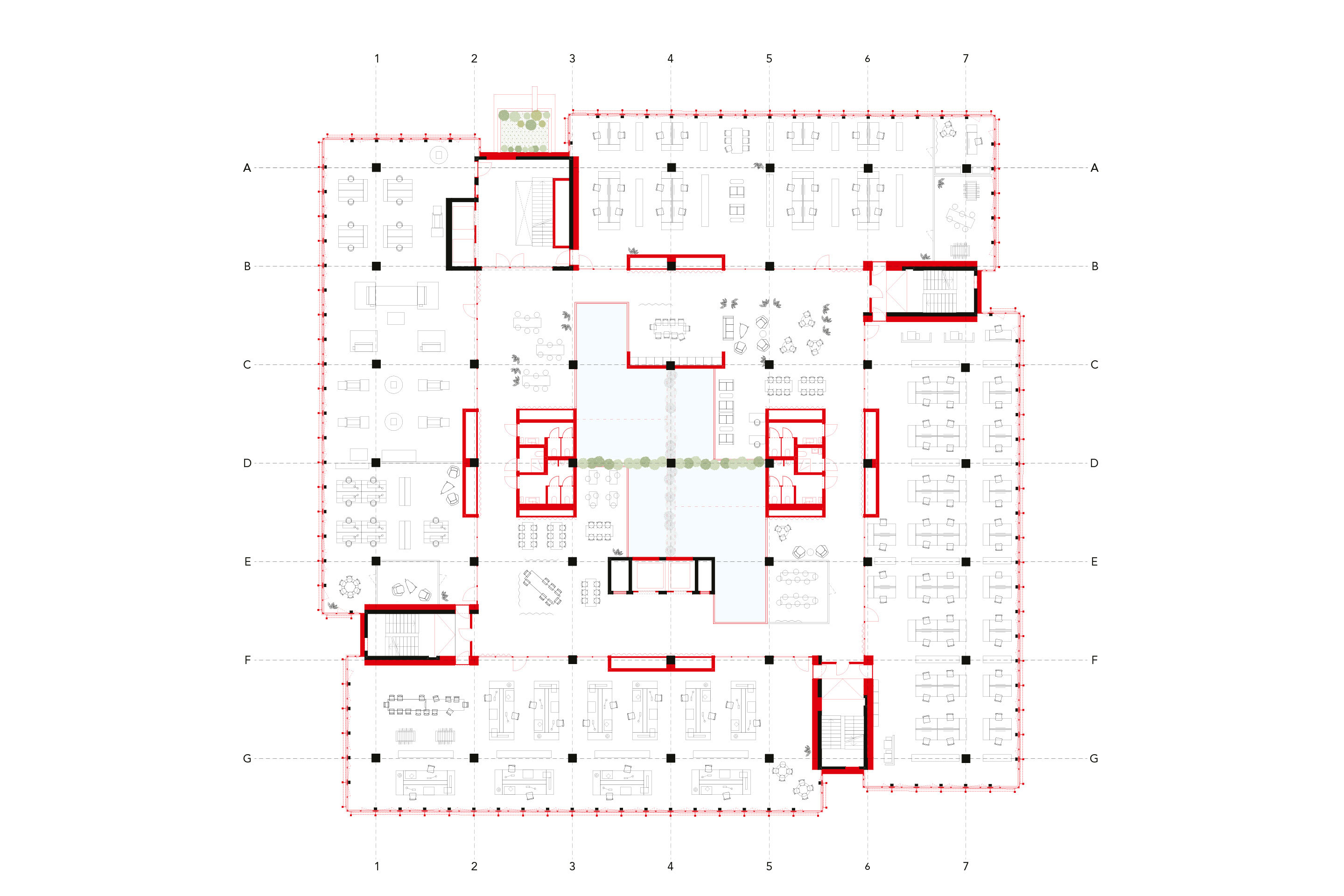Grundriss 1.–3. Obergeschoss