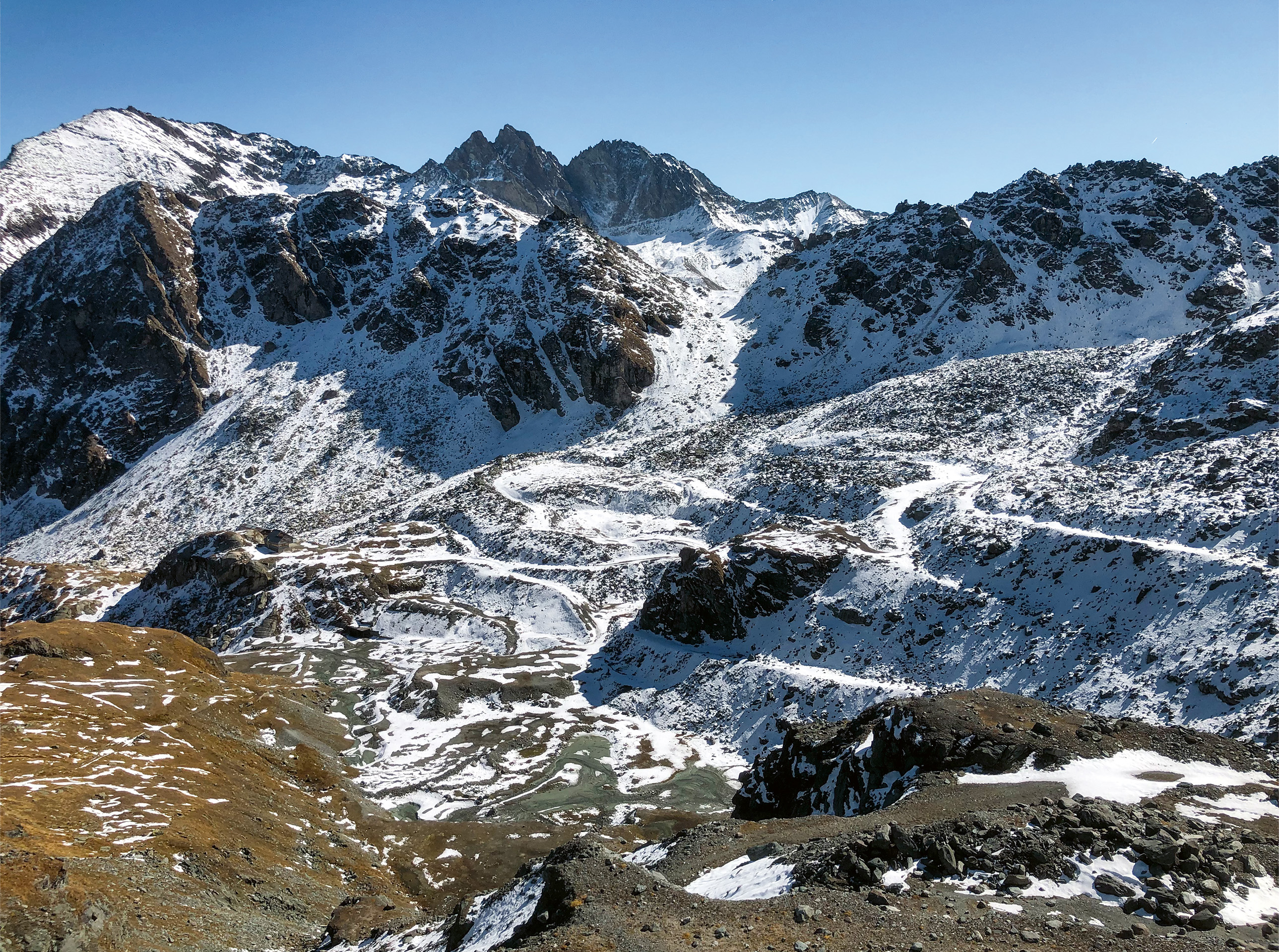 La Combe de Prafleuri, ancien site d’extraction pour le chantier de la Grande Dixence