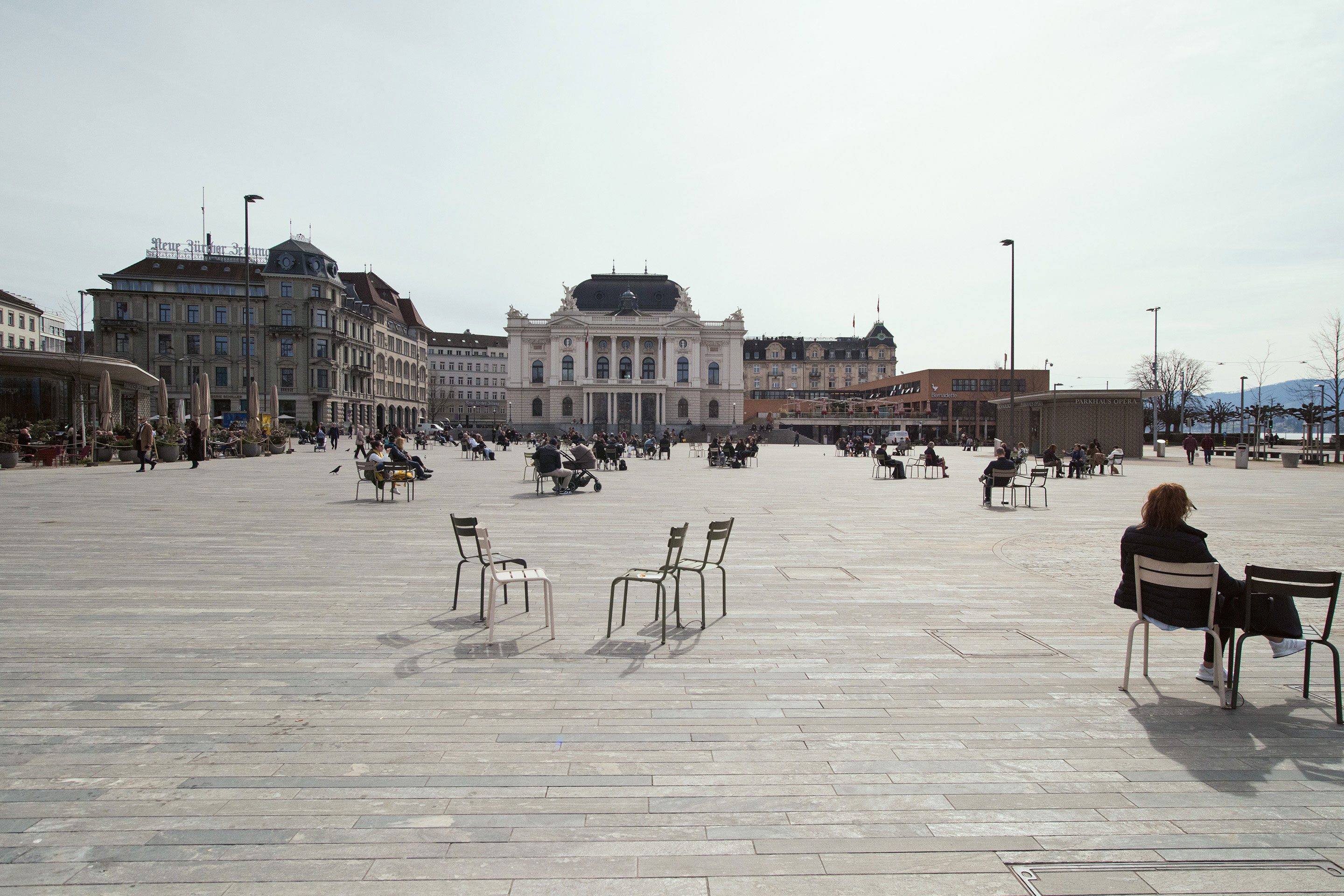 Der Sechseläutenplatz im März 2023 ohne Veranstaltung,...