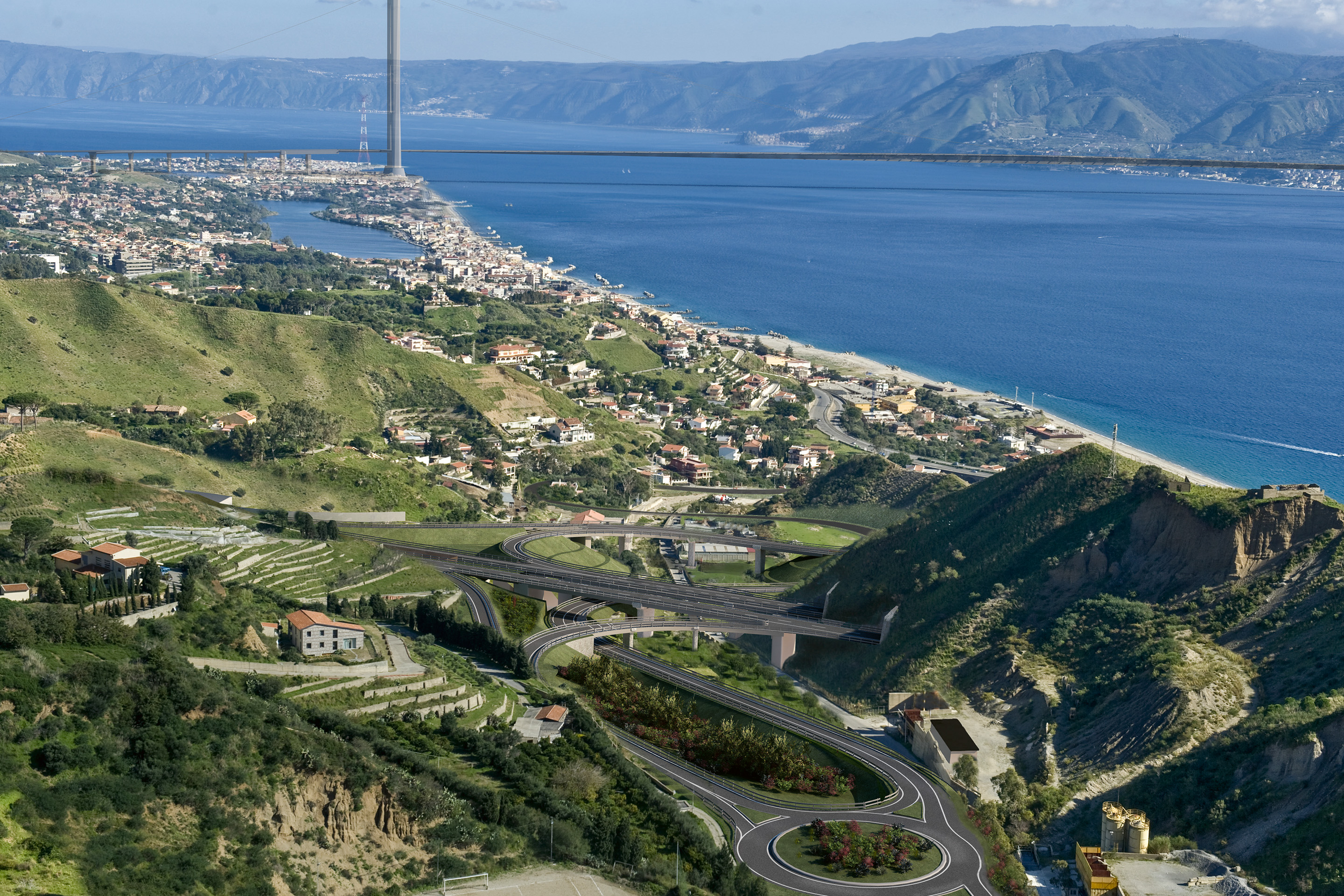 Le projet comprend 40 km de connexions routières et ferroviaires, dont la majeure partie sera développée en tunnel.