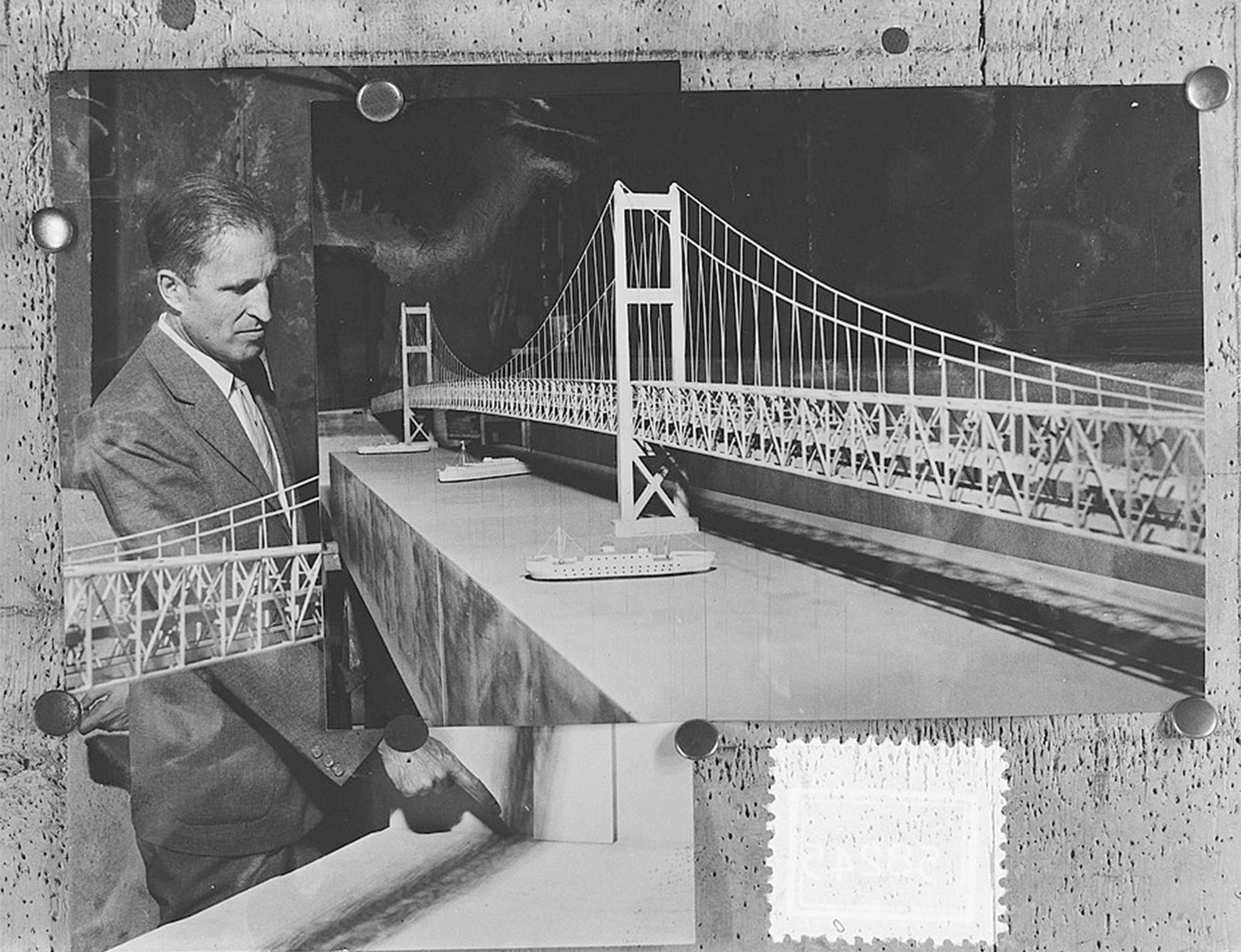 Le projet de l’équipe de David Steinman pour le pont de Messina, 1969