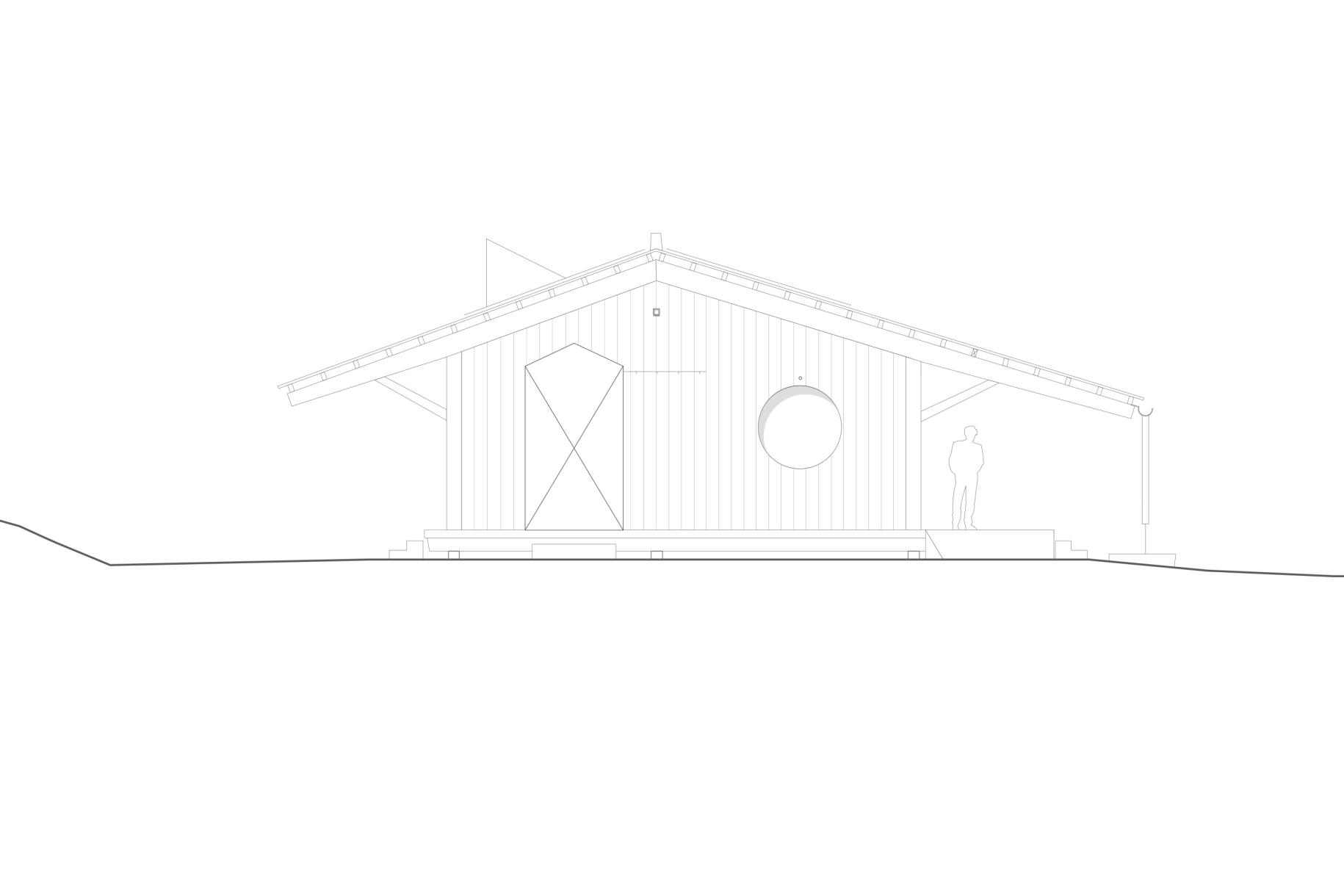 Elevation of the south gable