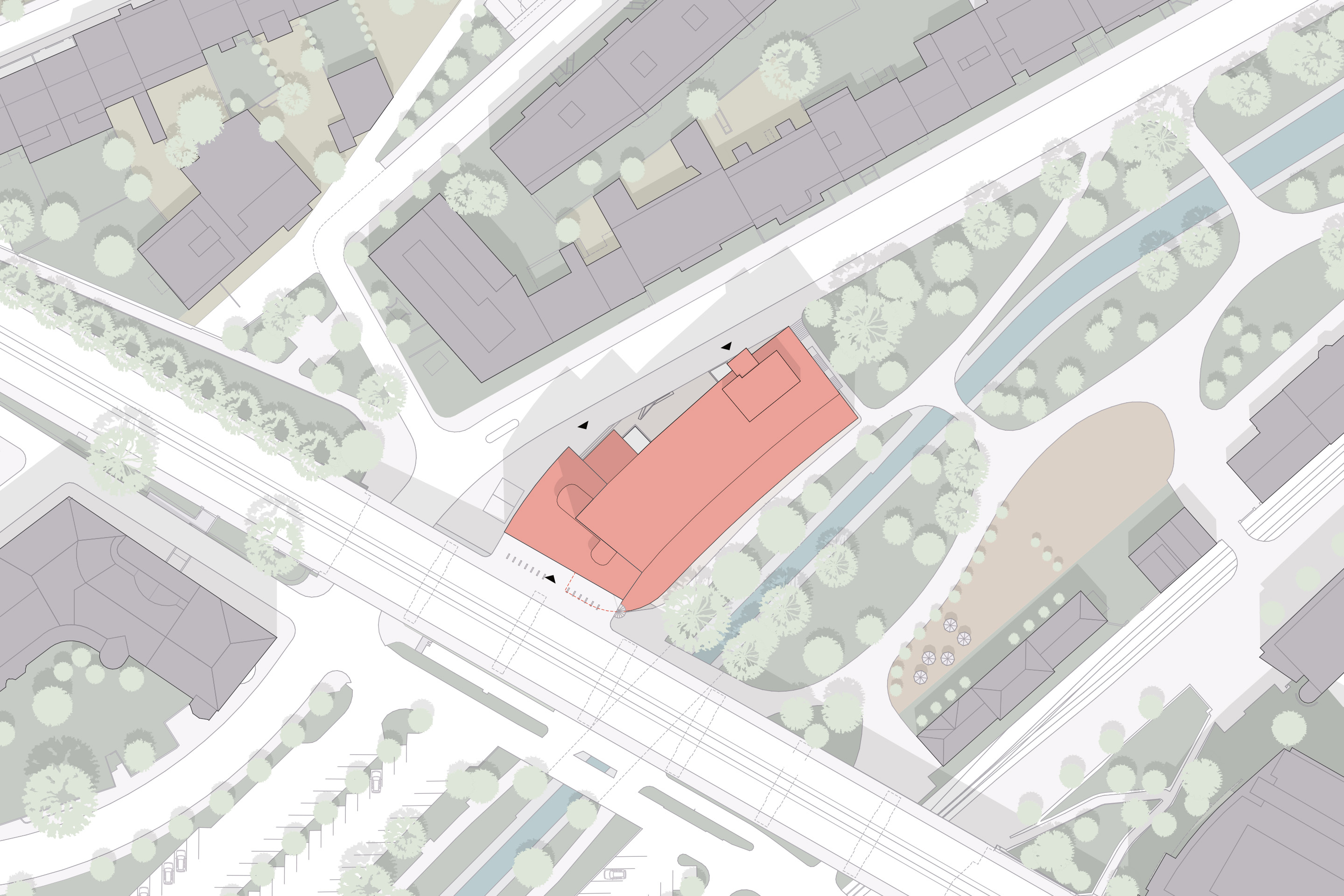 Situationsplan des Hallenbads Rialto