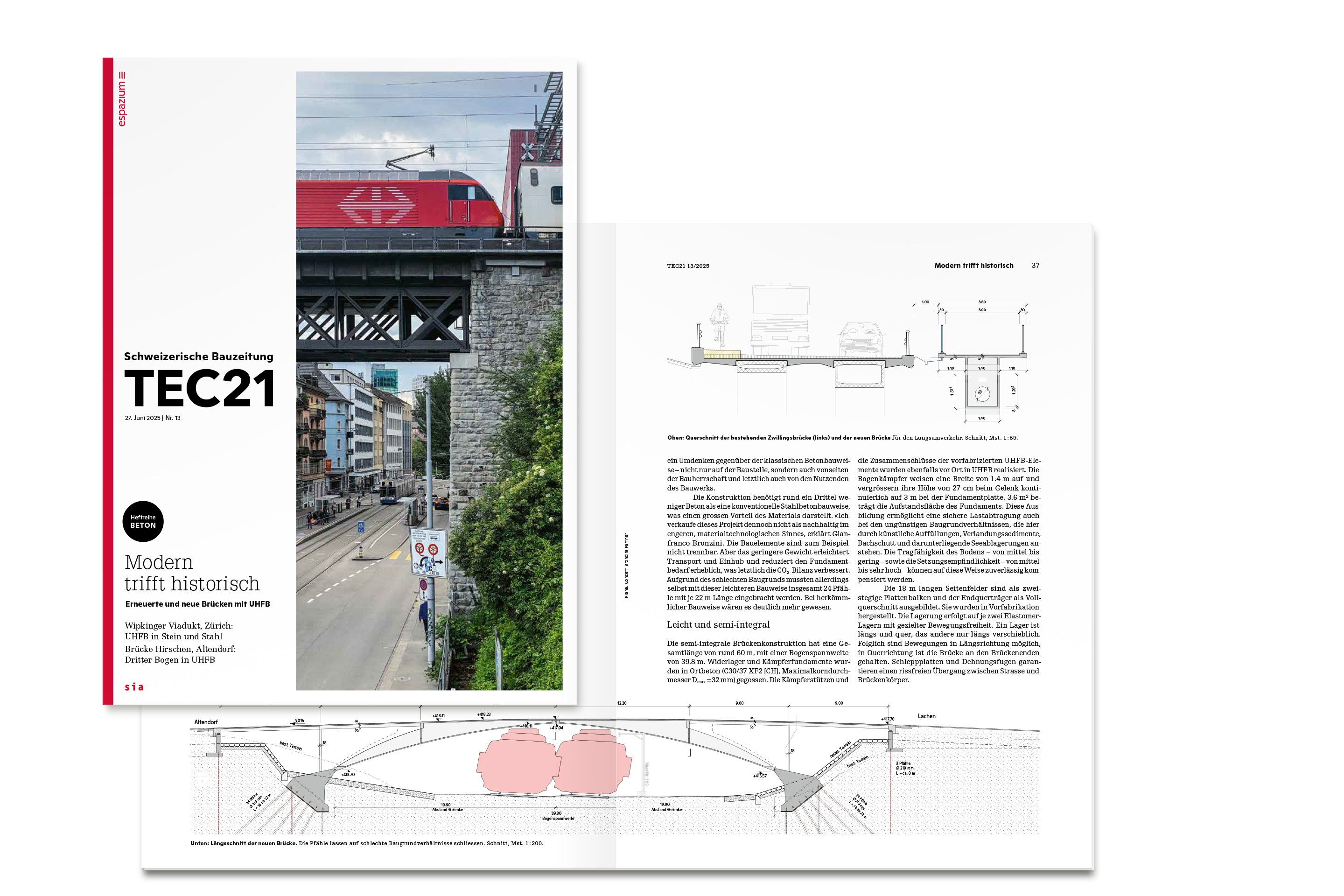 TEC21 erneuerte und neue Brücken mit UHFB